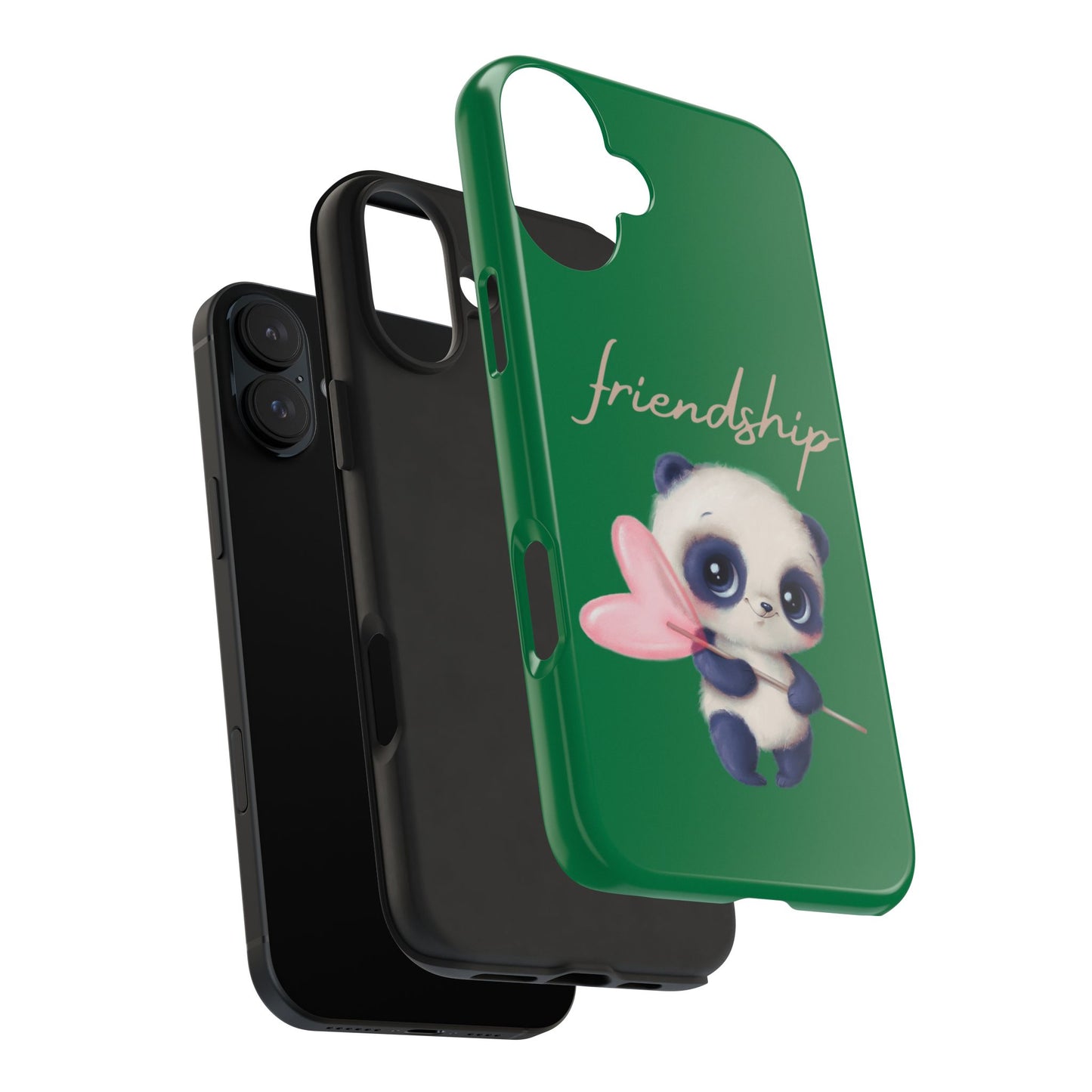 Phone case- Cute Panda Friendship Tough Phone Case - Durable Protection
