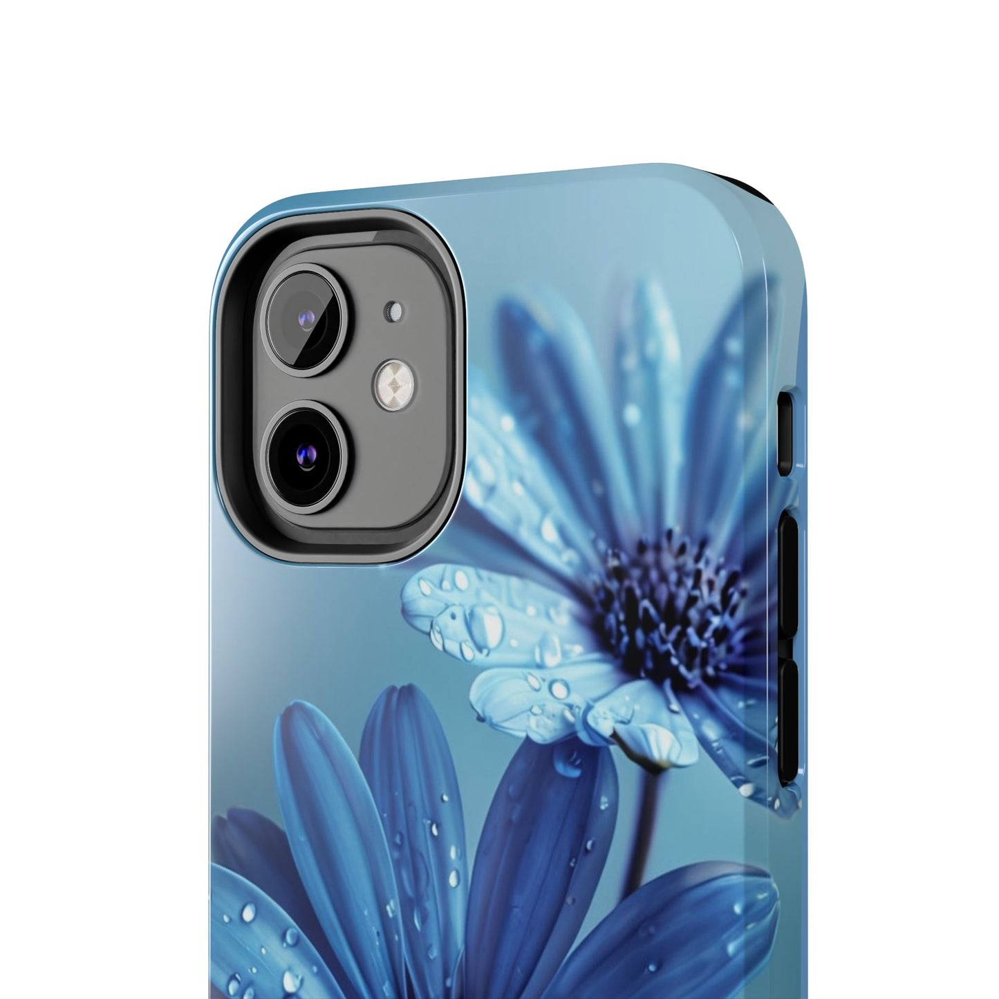 Blue Floral Tough Phone Case - Durable & Stylish Protection