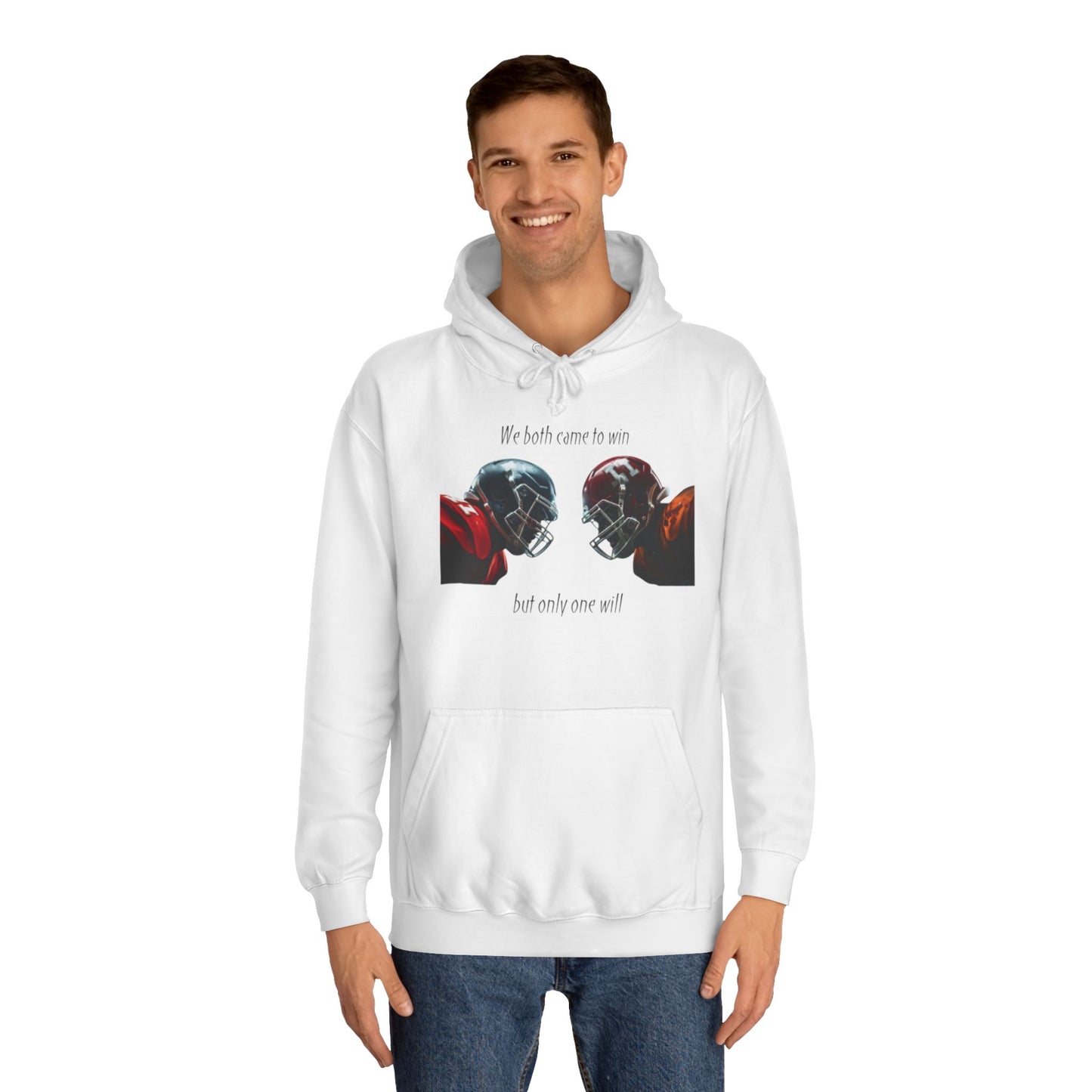 Steel Grey NFL Men’s Hoodie – "We Came Here to Win" Game Day Football Sweatshirt with Drawstrings & Kangaroo Pocket