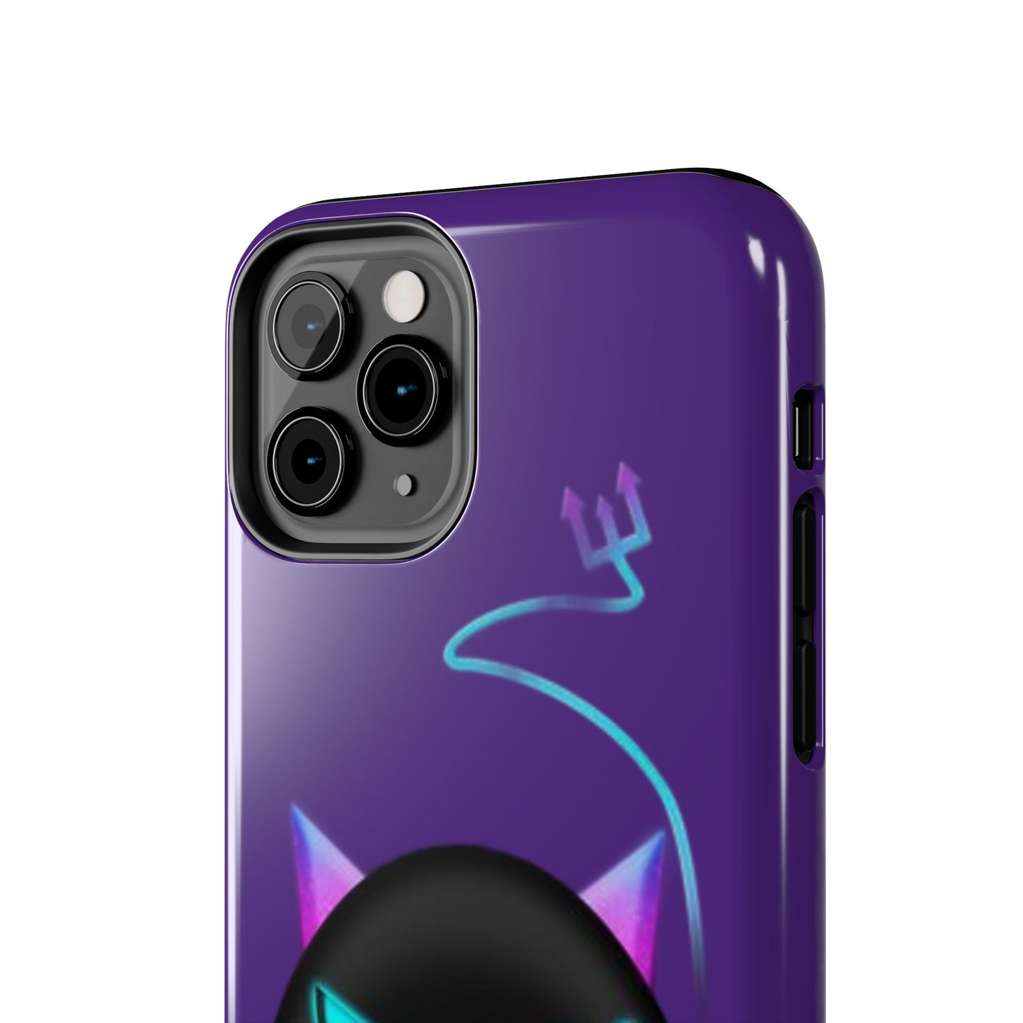 Demonic Cat Tough Phone Case - Cute & Edgy Phone Protection for Cat Lovers