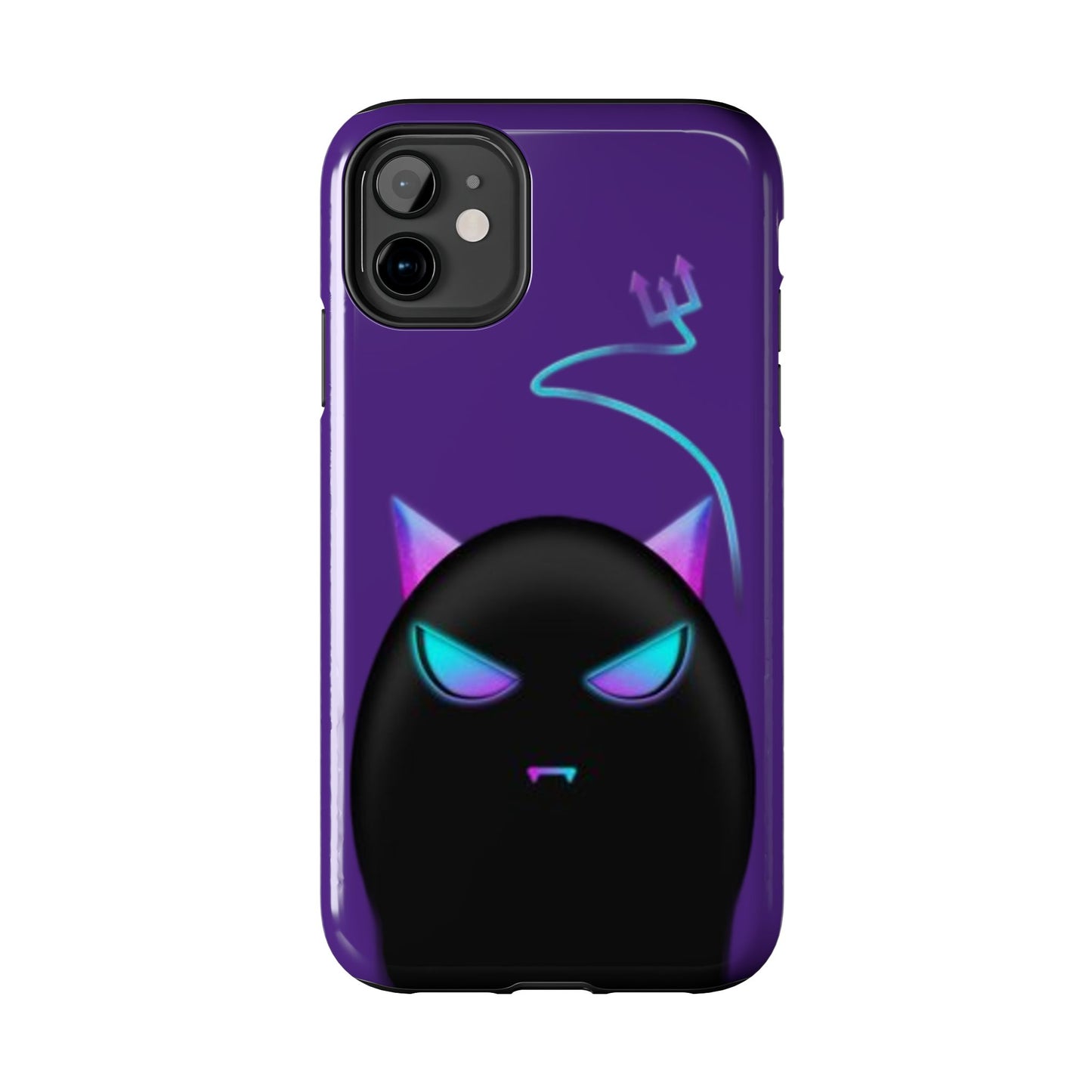 Demonic Cat Tough Phone Case - Cute & Edgy Phone Protection for Cat Lovers