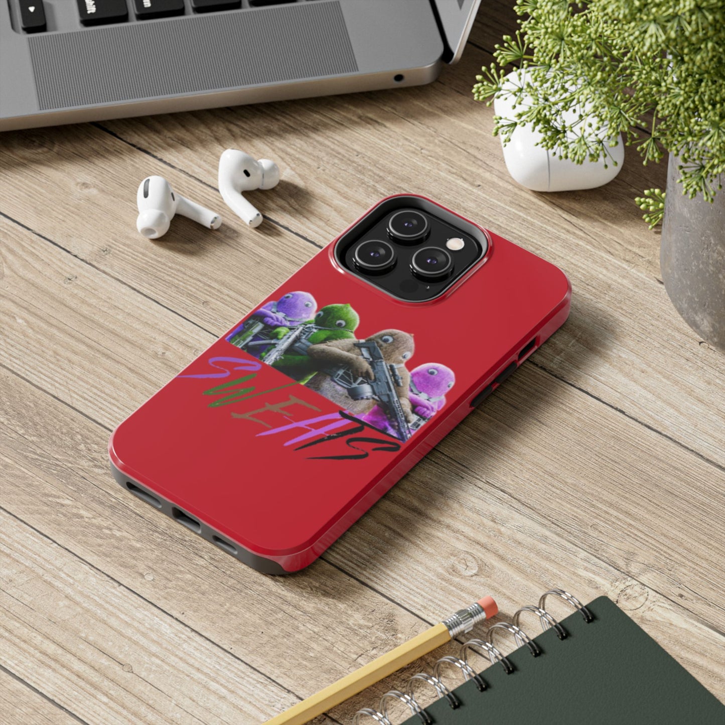Cool Cartoon-Inspired Tough Phone Case - 'SWEATS'