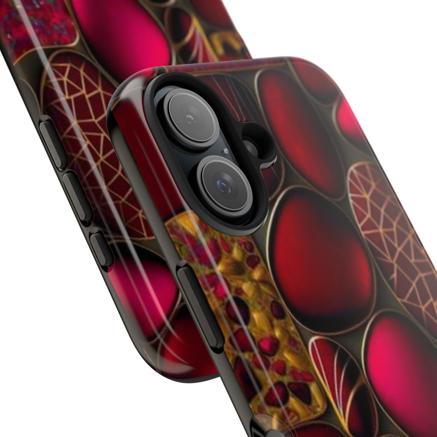 🔴 Tough Phone Cases – Red Stones Design for iPhone & Android – Durable Protection & Stylish Look