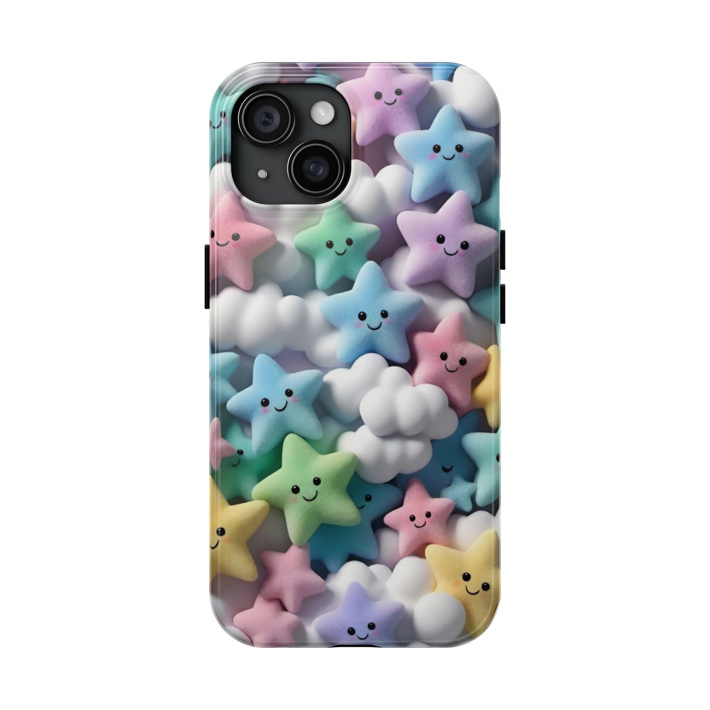 "Kawaii Starry Sky Phone Case – Tough & Durable Protection with Cute Cloud Design for iPhone & Android"