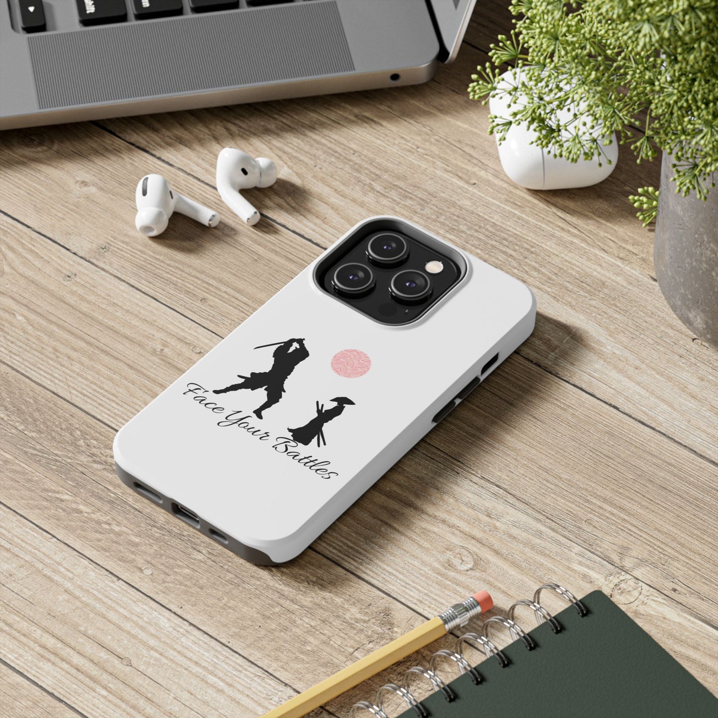 Phone case- Face Your Battles Tough Phone Case - Durable Protection
