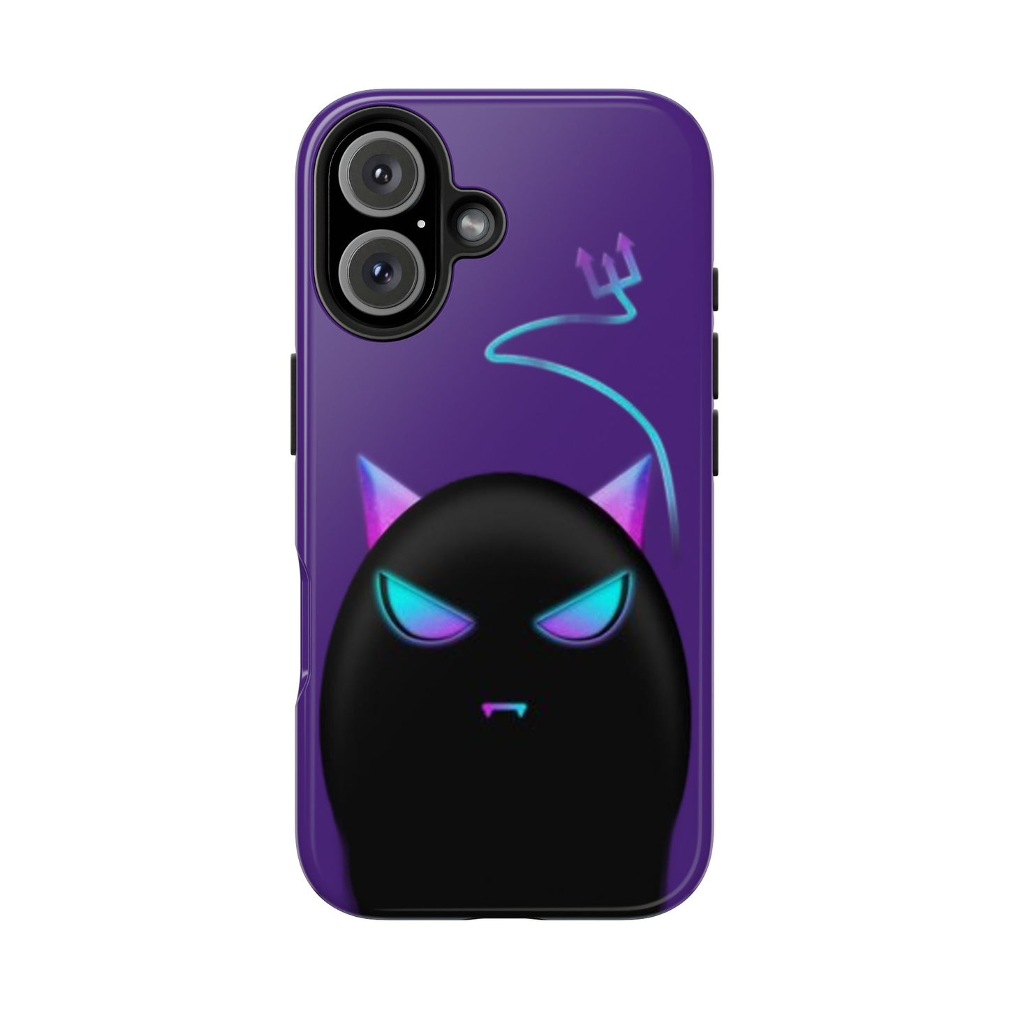 Demonic Cat Tough Phone Case - Cute & Edgy Phone Protection for Cat Lovers