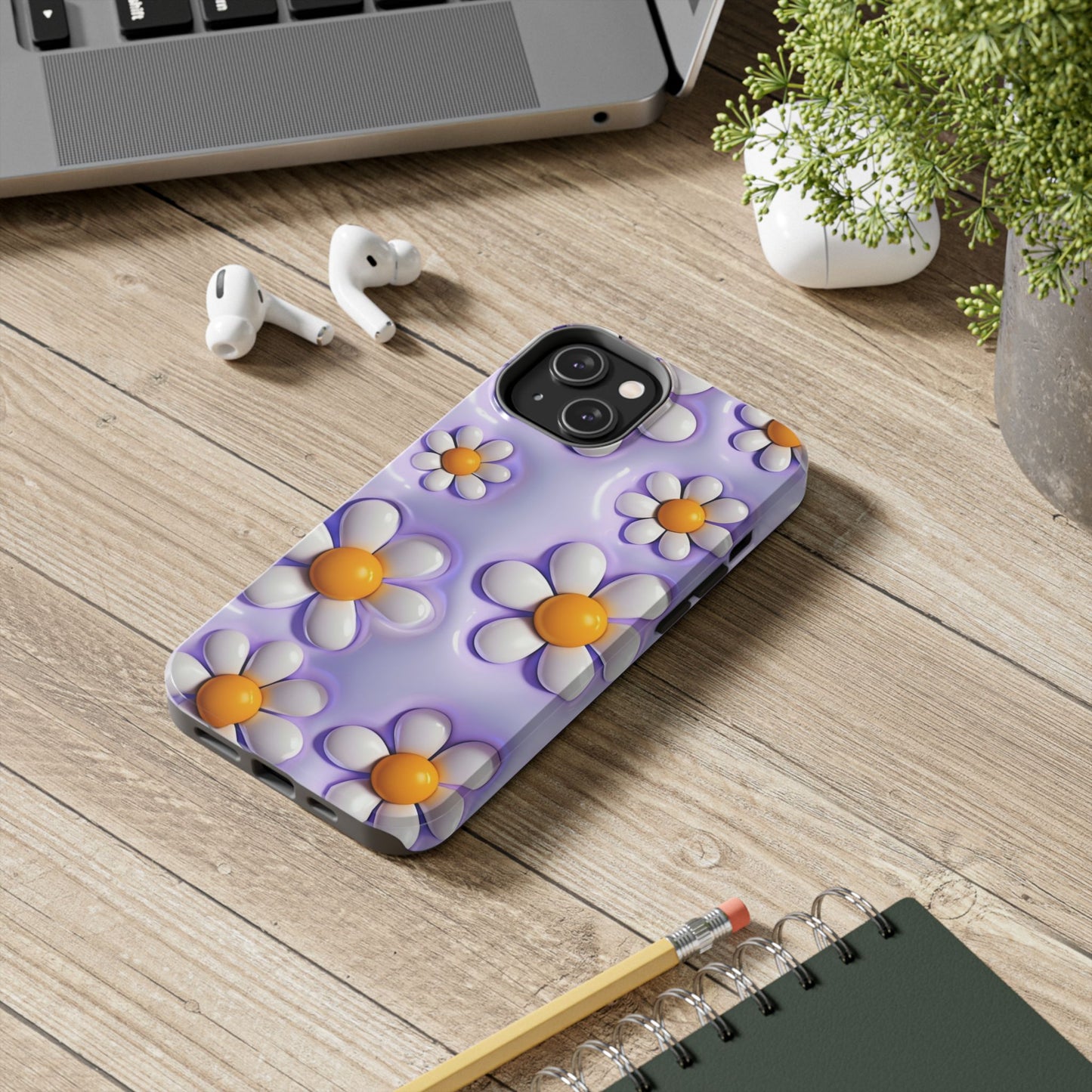 πΌ Floral Tough Phone Case β Vibrant Daisy Spring Design, for iPhones & Androids