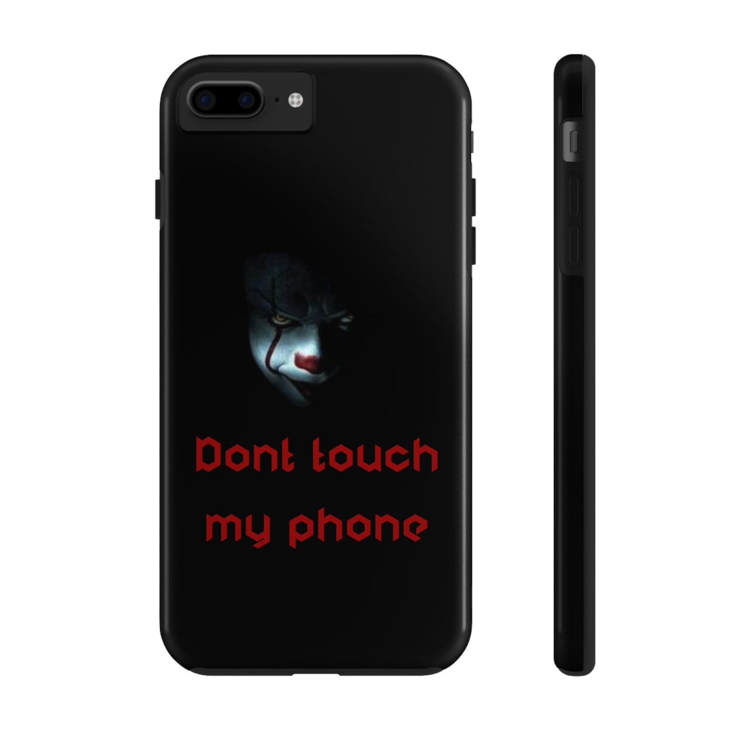 🤡 Creepy Clown Tough Phone Case – "Don’t Touch My Phone" Design for iPhone & Android
