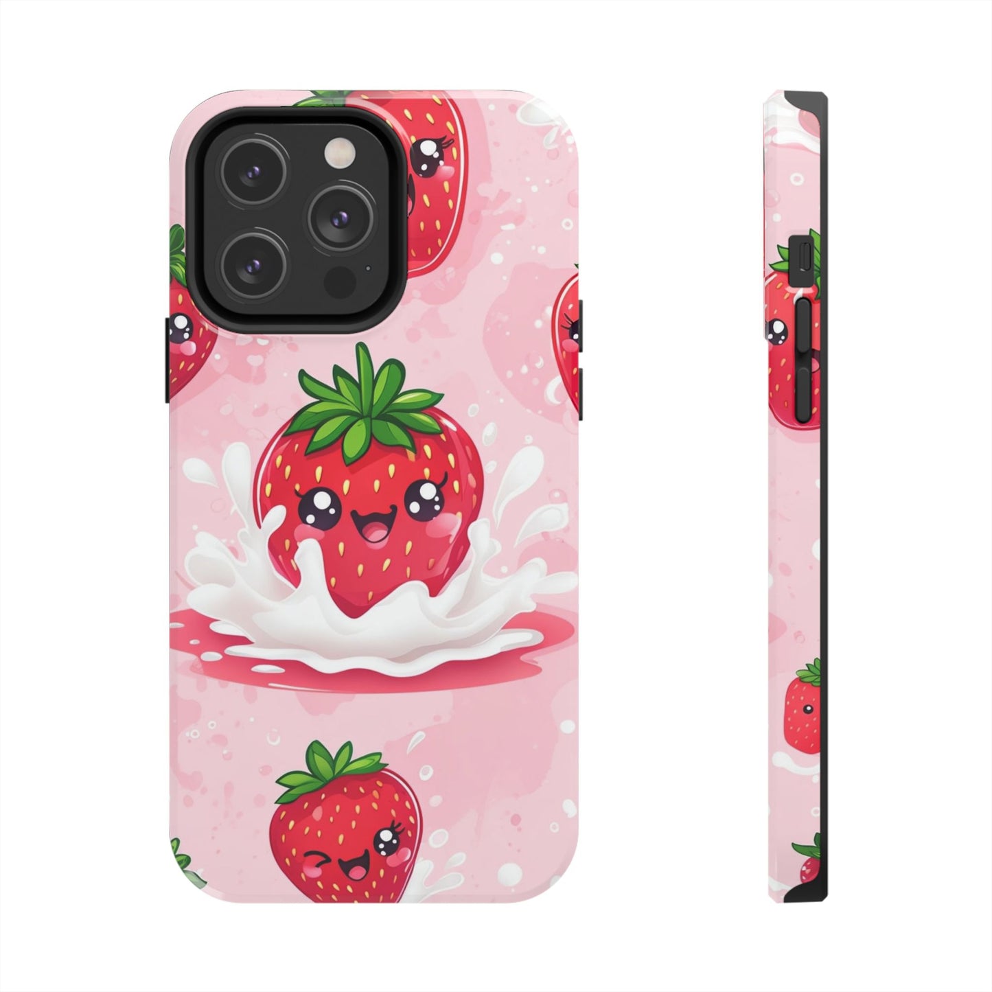 Kawaii Strawberry Tough Phone Case - Cute & Durable Protection
