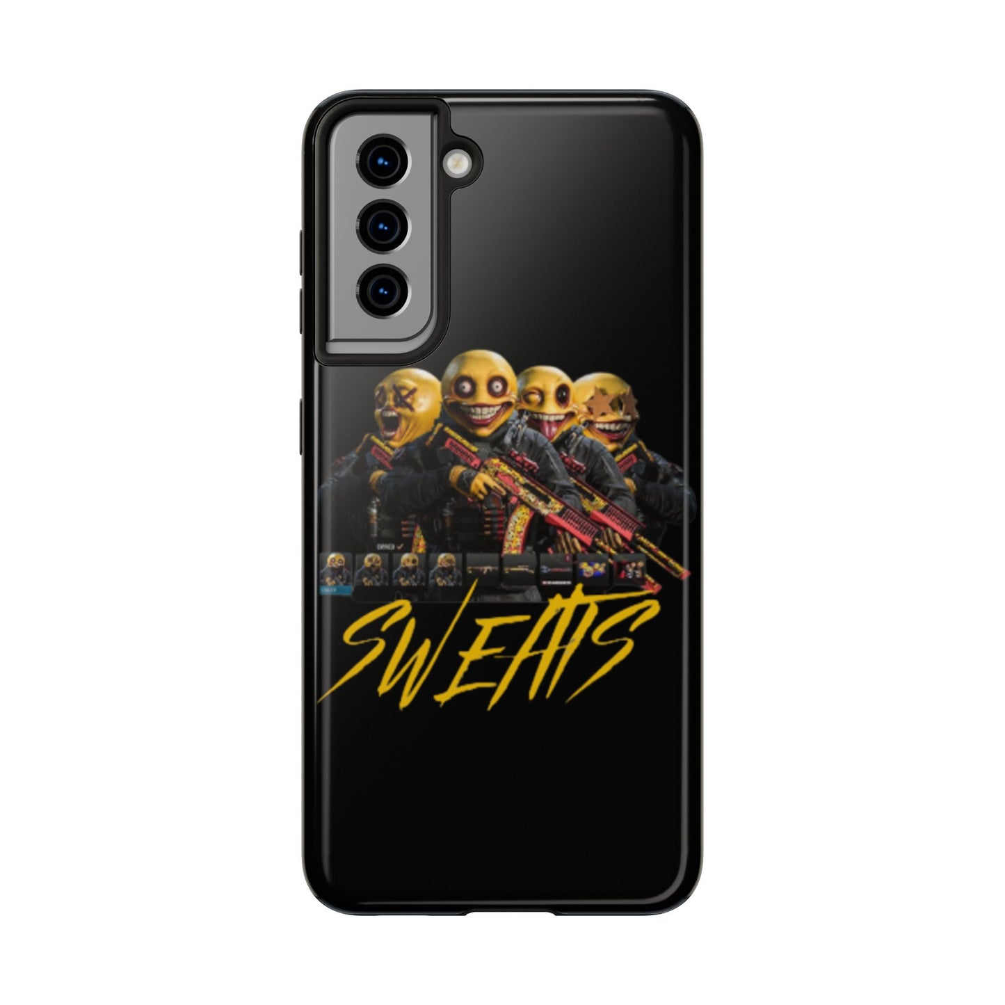 Tough Phone Cases - Bold 'SWEATS' Design for Gamers & Trendsetters