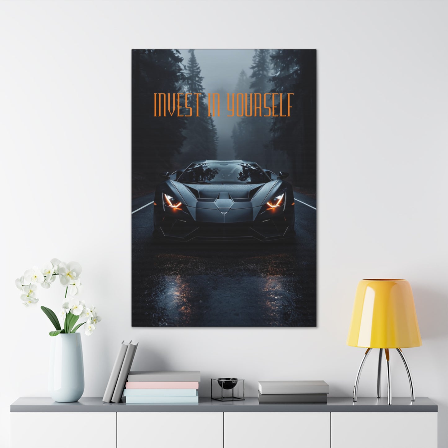 Motivational Canvas Gallery Wrap - 'Invest in Yourself' Wall Art