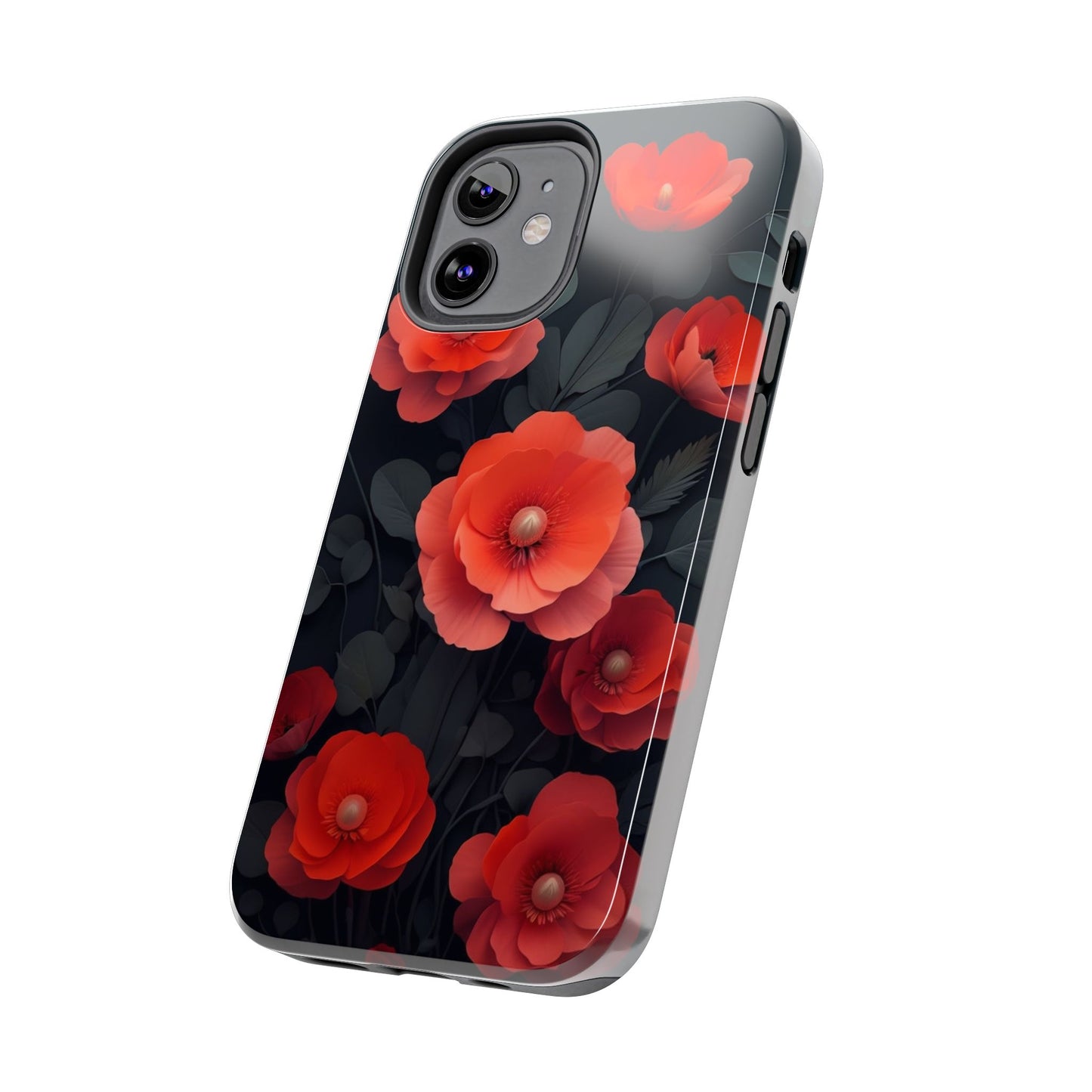 Vibrant Floral Tough Phone Case - Durable Protection with Gorgeous Red Poppies for iPhones & Androids πΊπ±