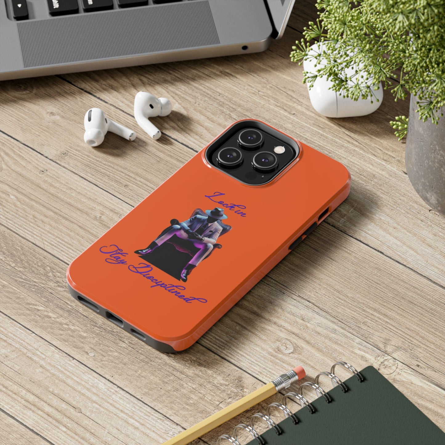 Phone case- Lock In, Stay discipline Tough Phone Case - Durable Protection