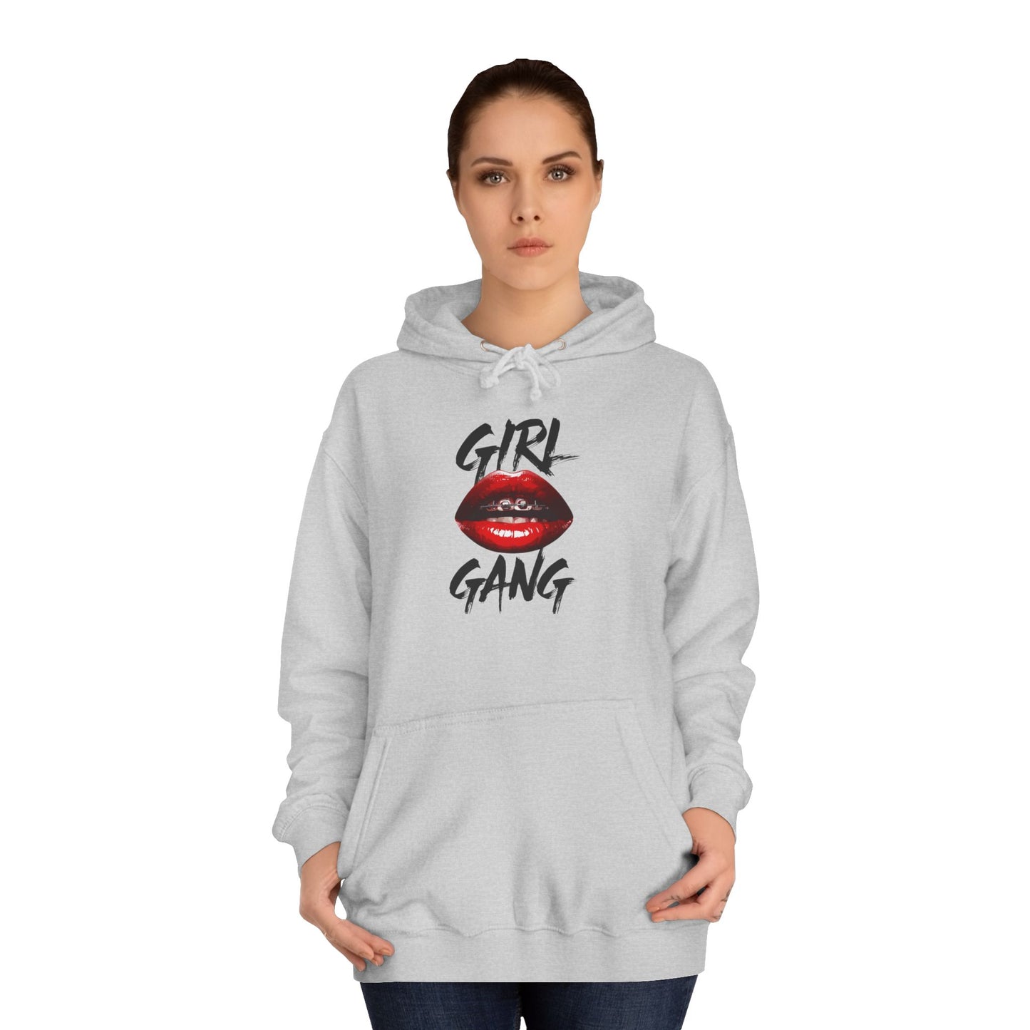 Power Pink Hoodie for Women – Girl Gang Graphic Empowerment Sweatshirt