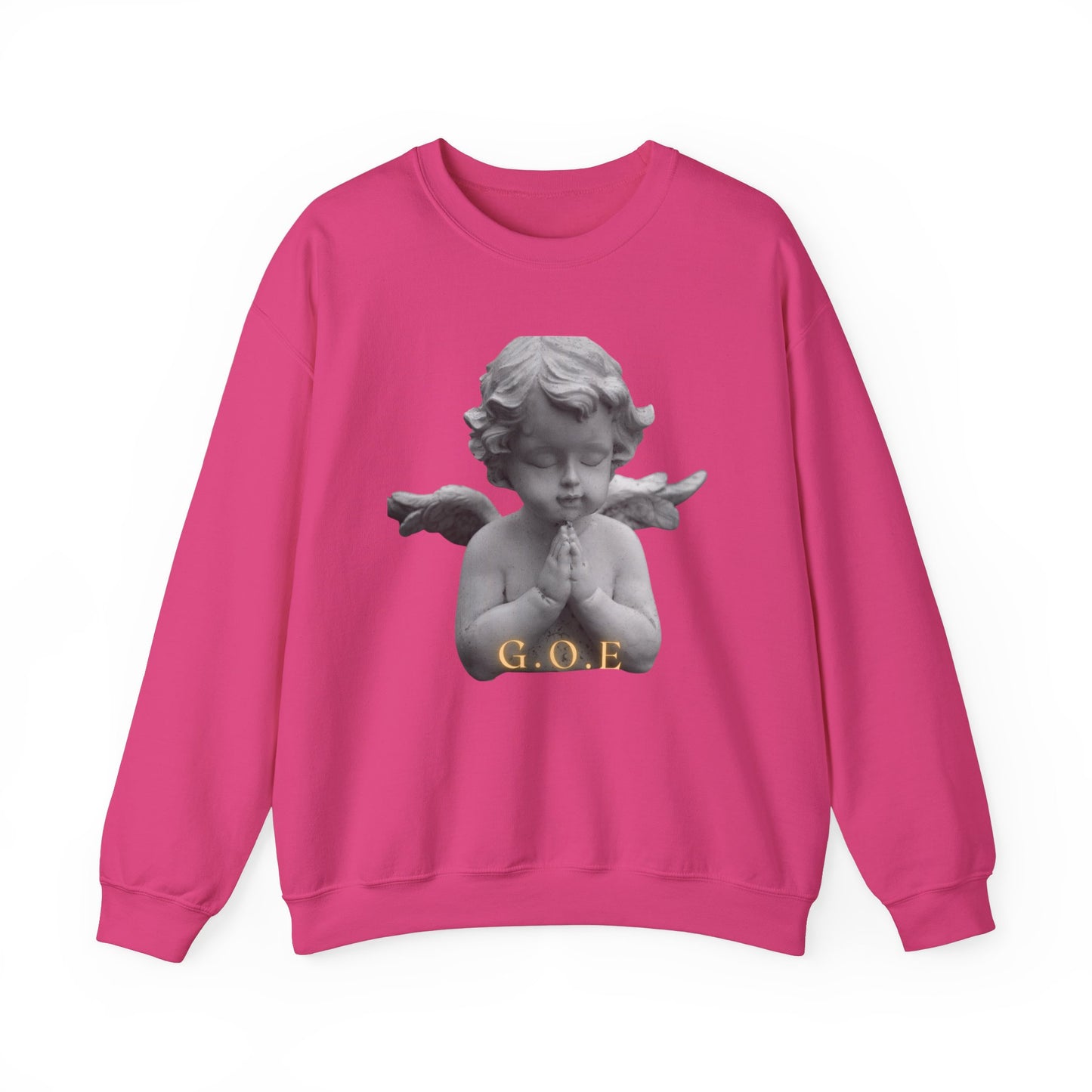 Pure Cloud Men & Women’s Sweater – "G.O.E Angel" (God Over Everything) Faith-Inspired Pullover