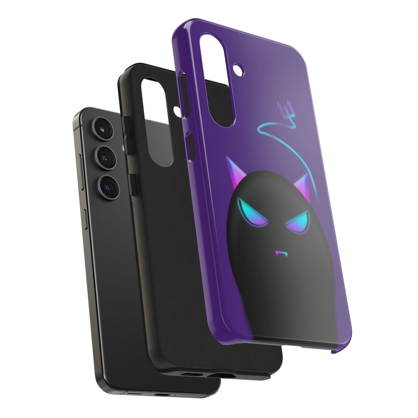 Demonic Cat Tough Phone Case - Cute & Edgy Phone Protection for Cat Lovers