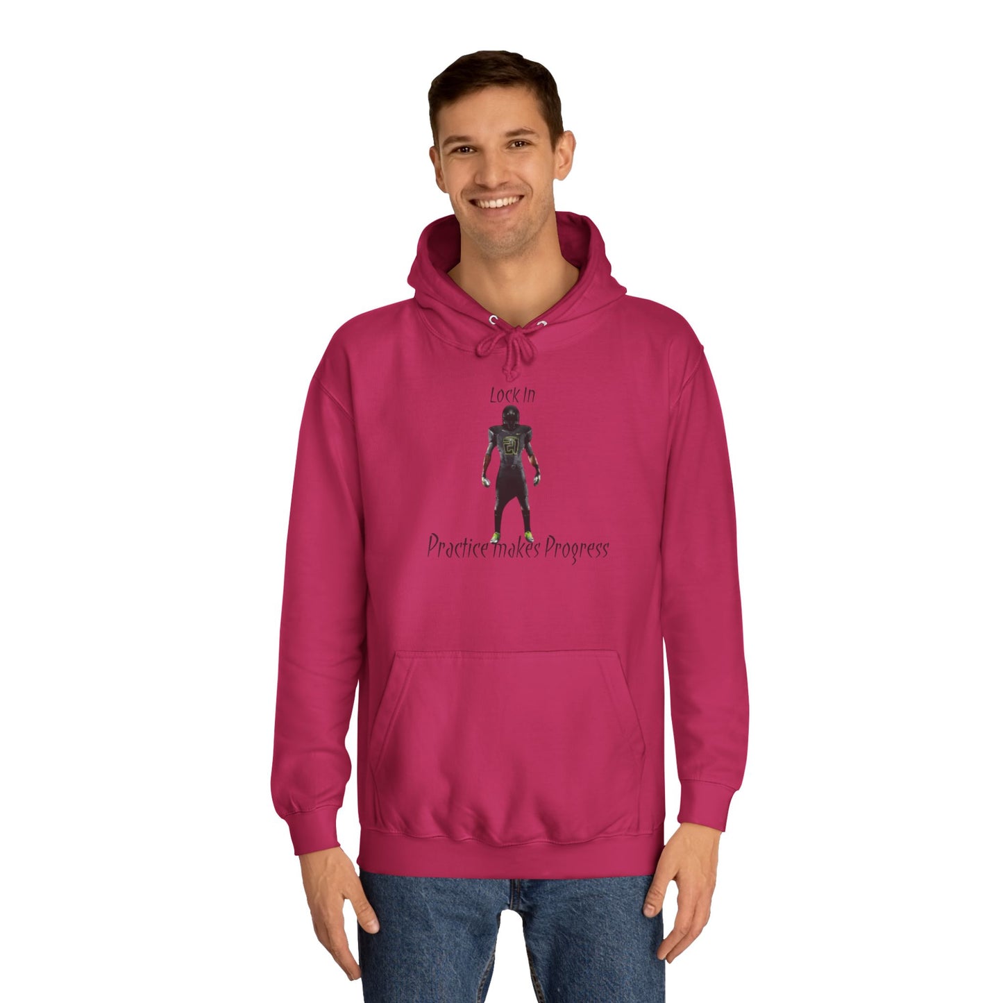 Iron Grey Men’s Motivational Sweater – "Practice Makes Progress" Inspirational Pullover