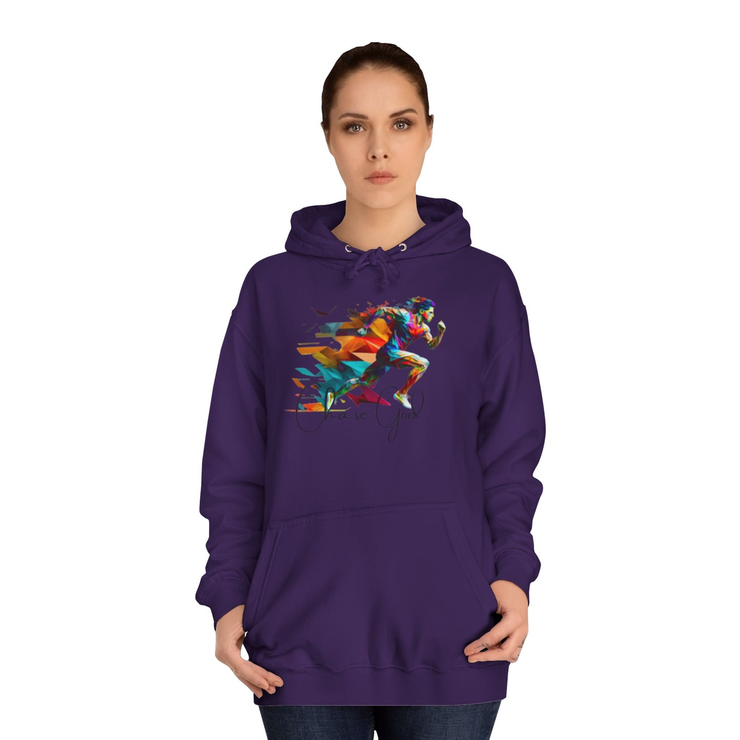 Angel White Faith Hoodie for Men – "Chase God, Inspire & Elevate" Spiritual Motivation Wear