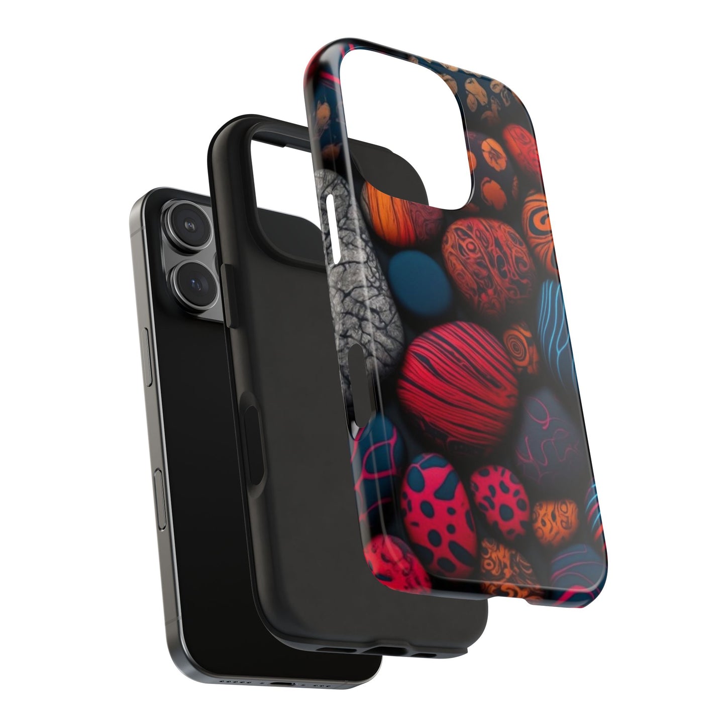 π₯ Vibrant Rock Pattern Tough Phone Case β Shockproof Protection for iPhones π±