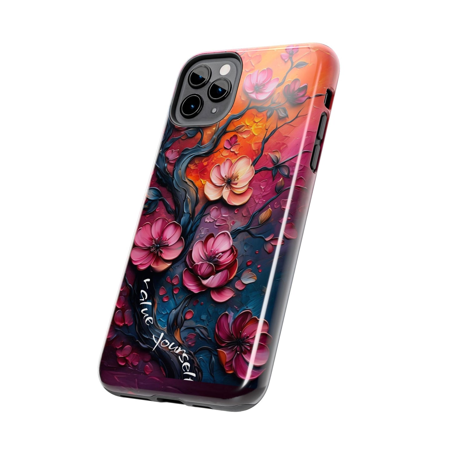 Value Yourself Floral Tough Phone Case