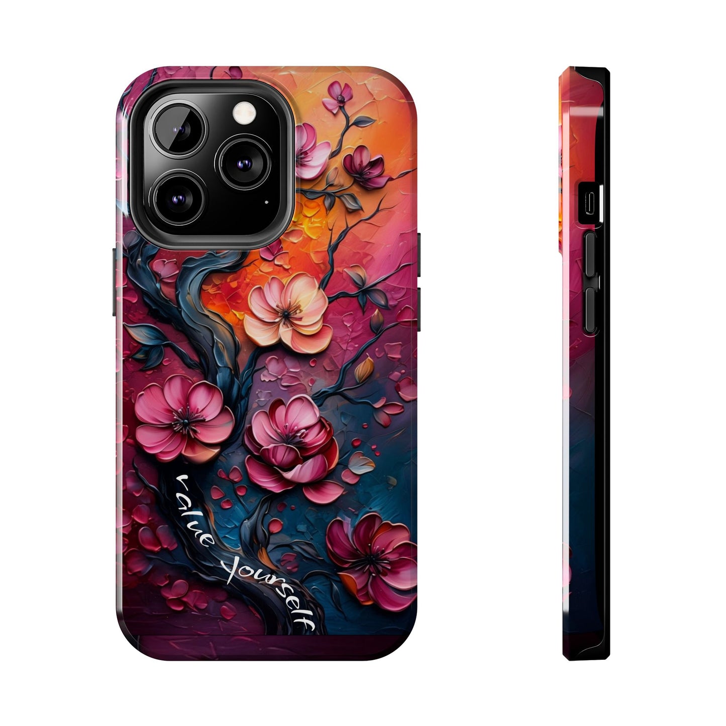 Value Yourself Floral Tough Phone Case