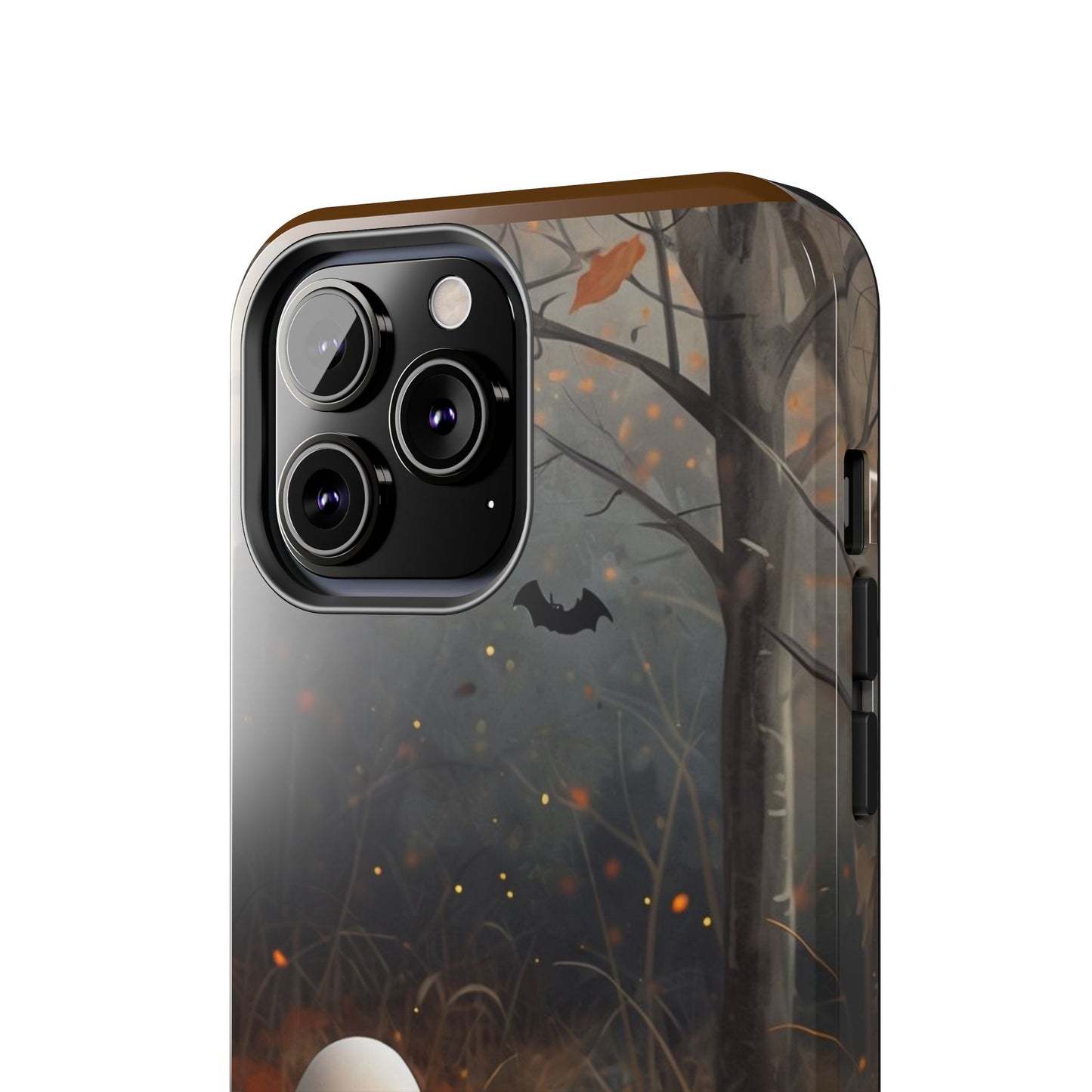 Spooky Halloween Phone Case - Tough Protective Cover with Ghost and Pumpkin Design