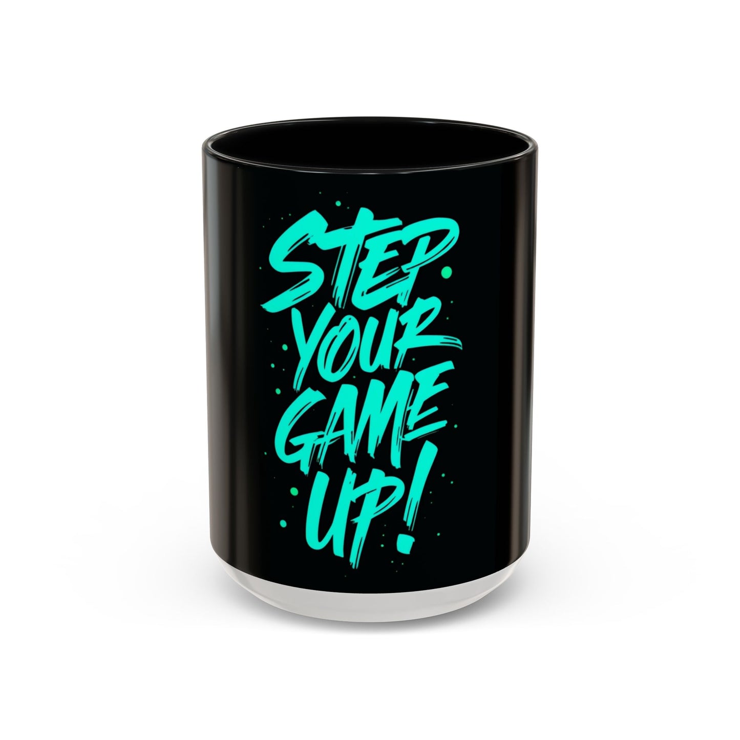 Motivational Accent Coffee Mug - "Step Your Game Up!" - Perfect for Gamers & Coffee Lovers