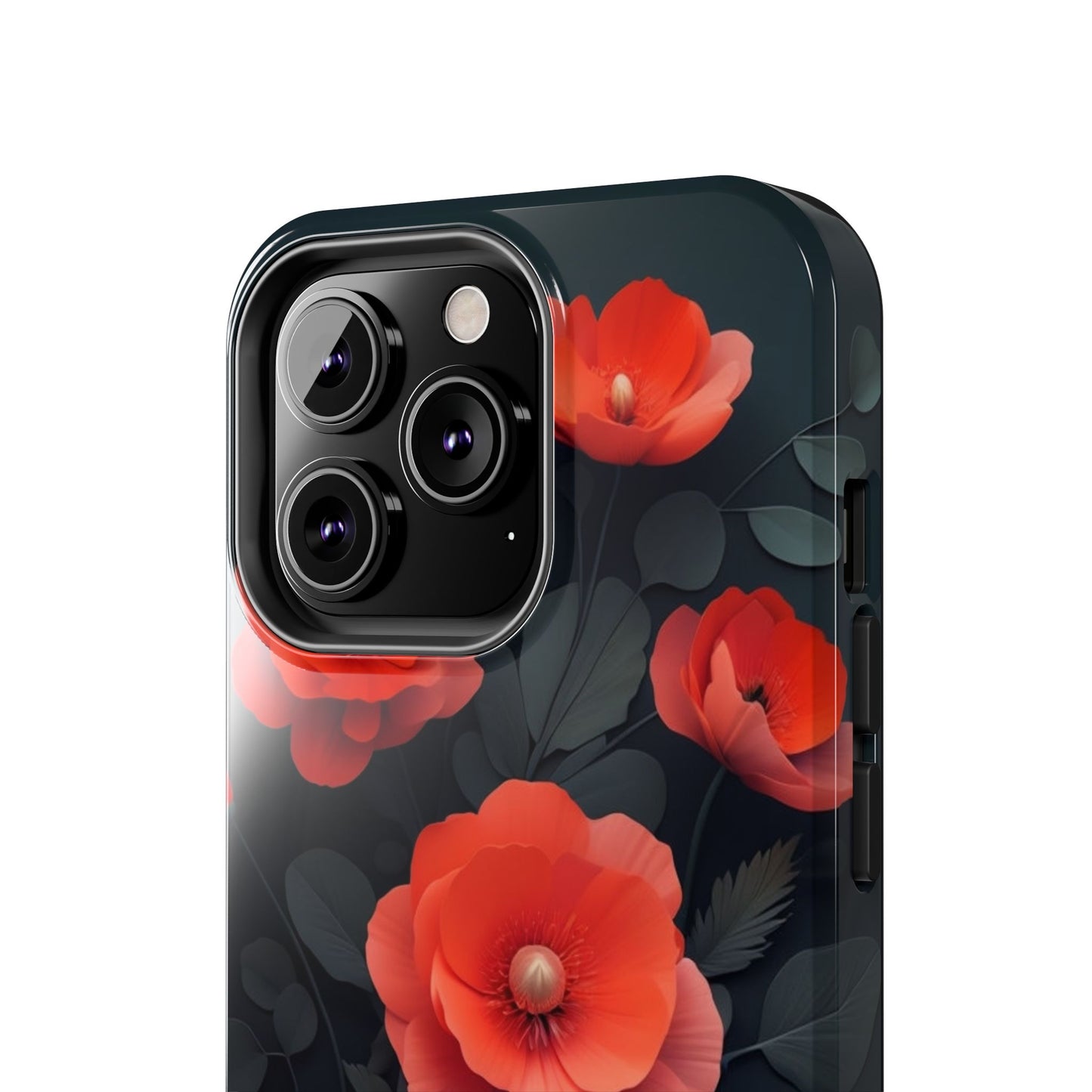 Vibrant Floral Tough Phone Case - Durable Protection with Gorgeous Red Poppies for iPhones & Androids πΊπ±