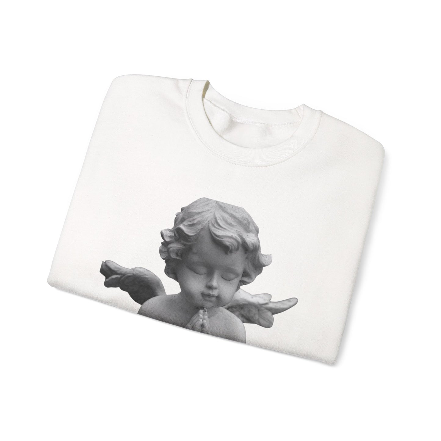 Pure Cloud Men & Women’s Sweater – "G.O.E Angel" (God Over Everything) Faith-Inspired Pullover