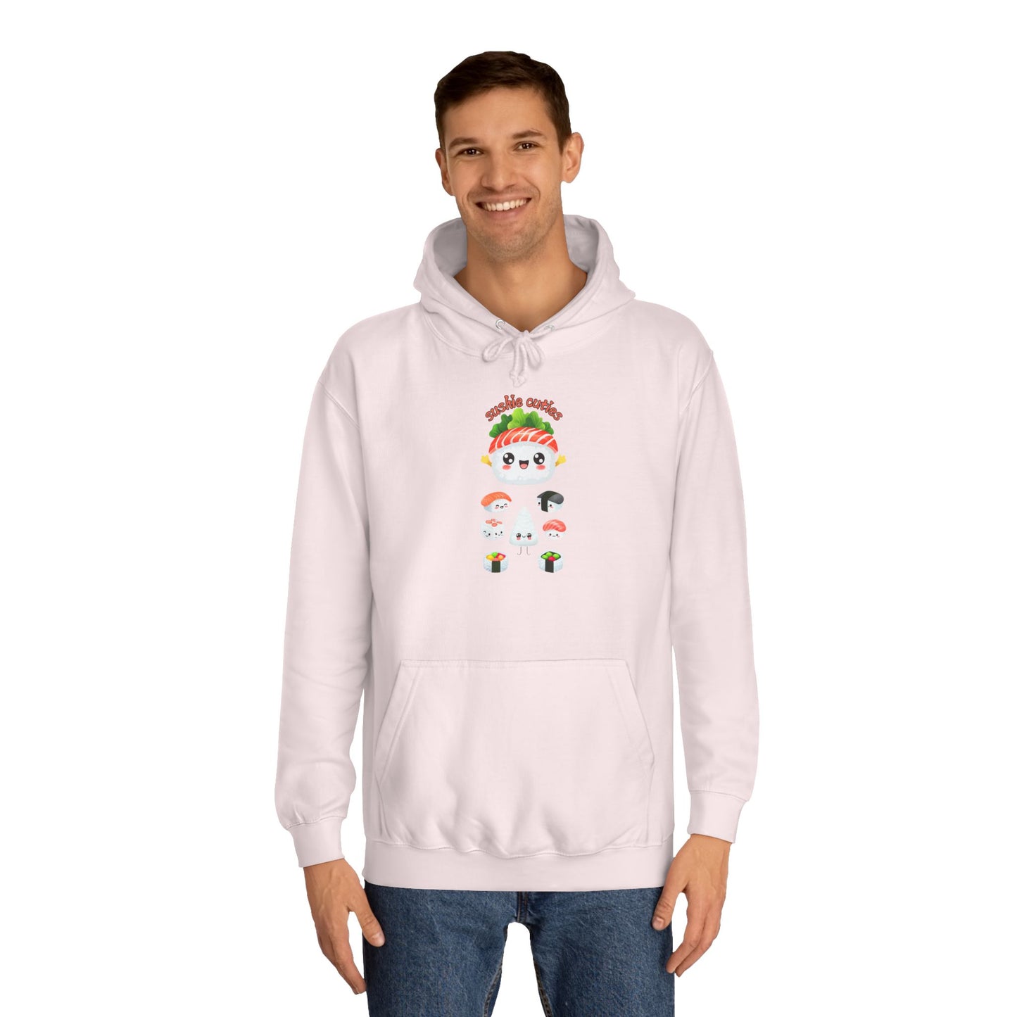 π£ Cute Sushi Characters White Sweater β Cozy & Fun for Men & Women! π£