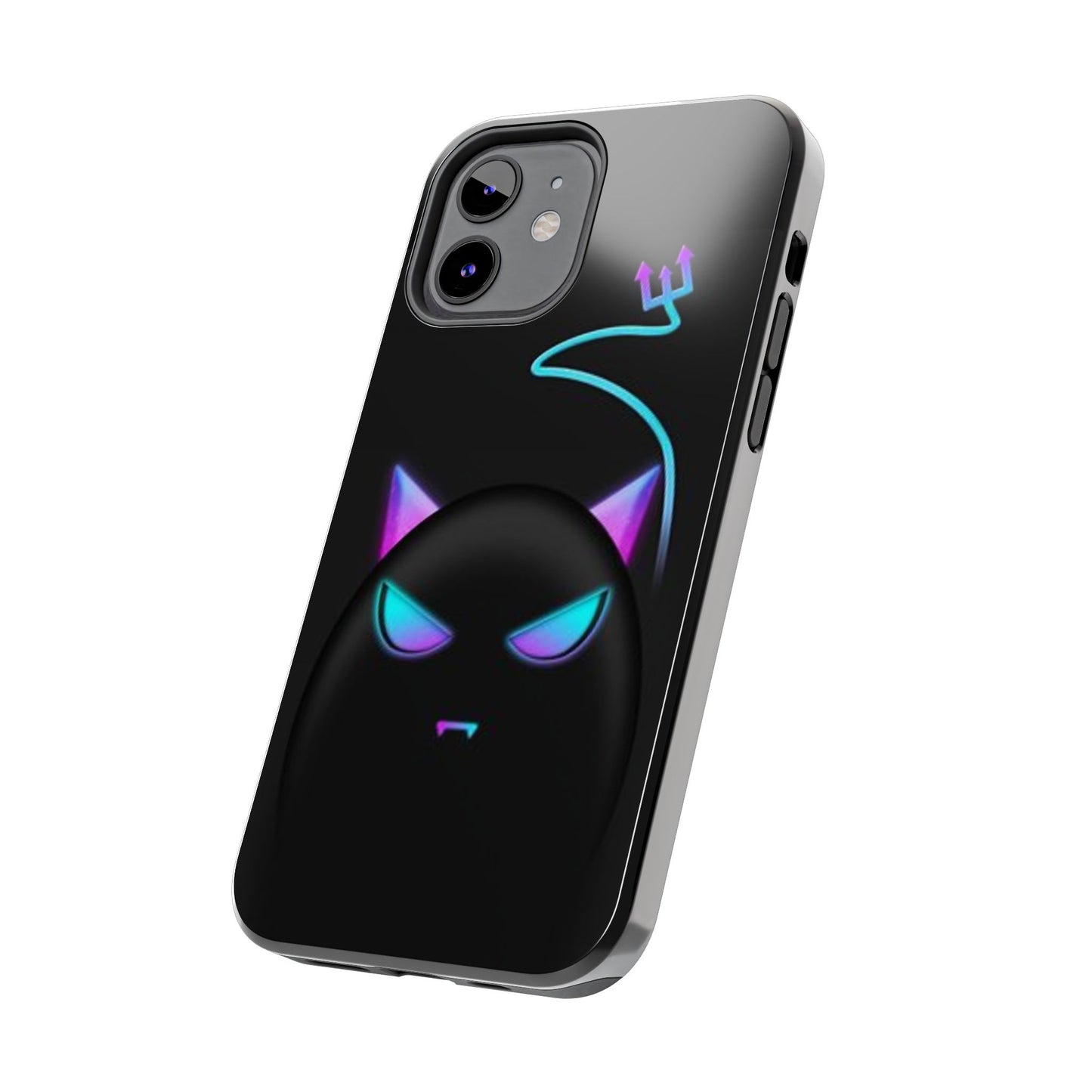Demonic Cat Tough Phone Case - Cute & Edgy Phone Protection for Cat Lovers