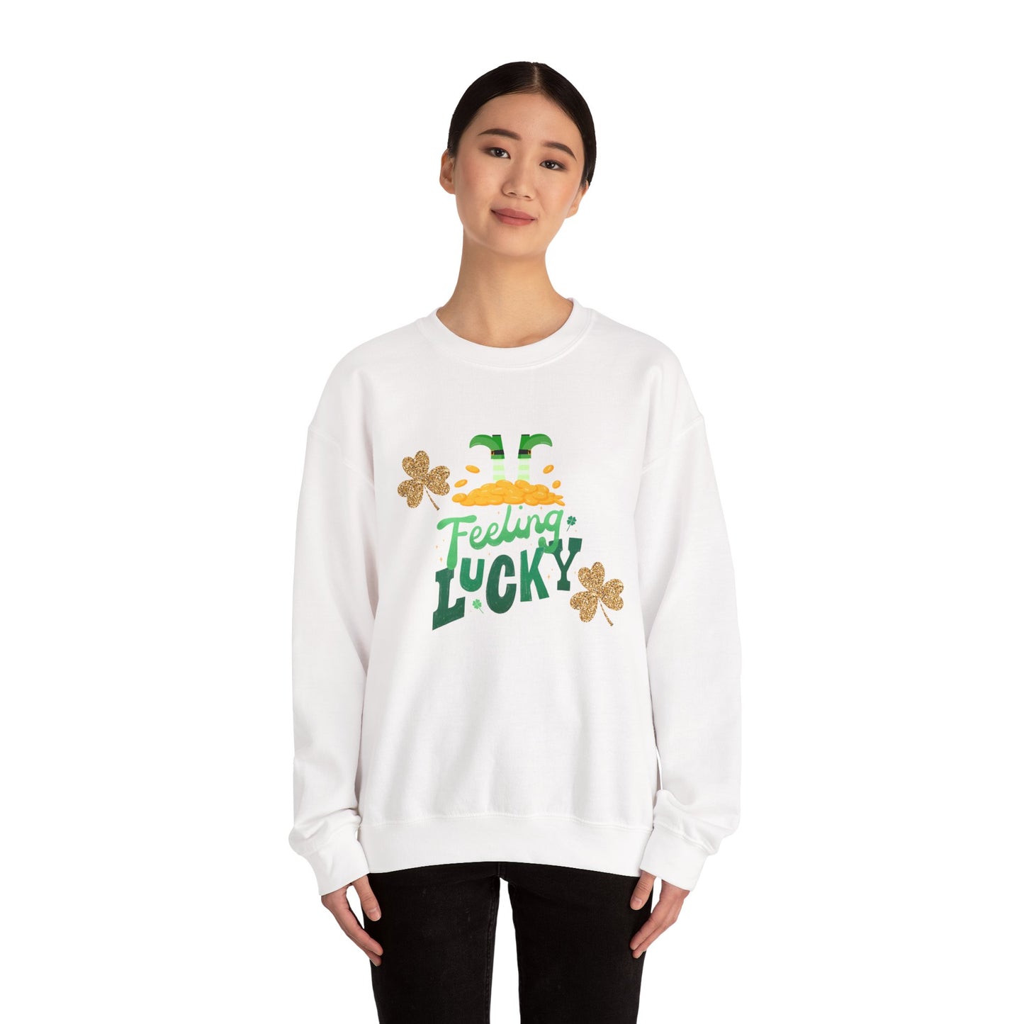 Lucky Frost White Hoodie for Men & Women – St. Patrick’s Day Shamrock Celebration Edition