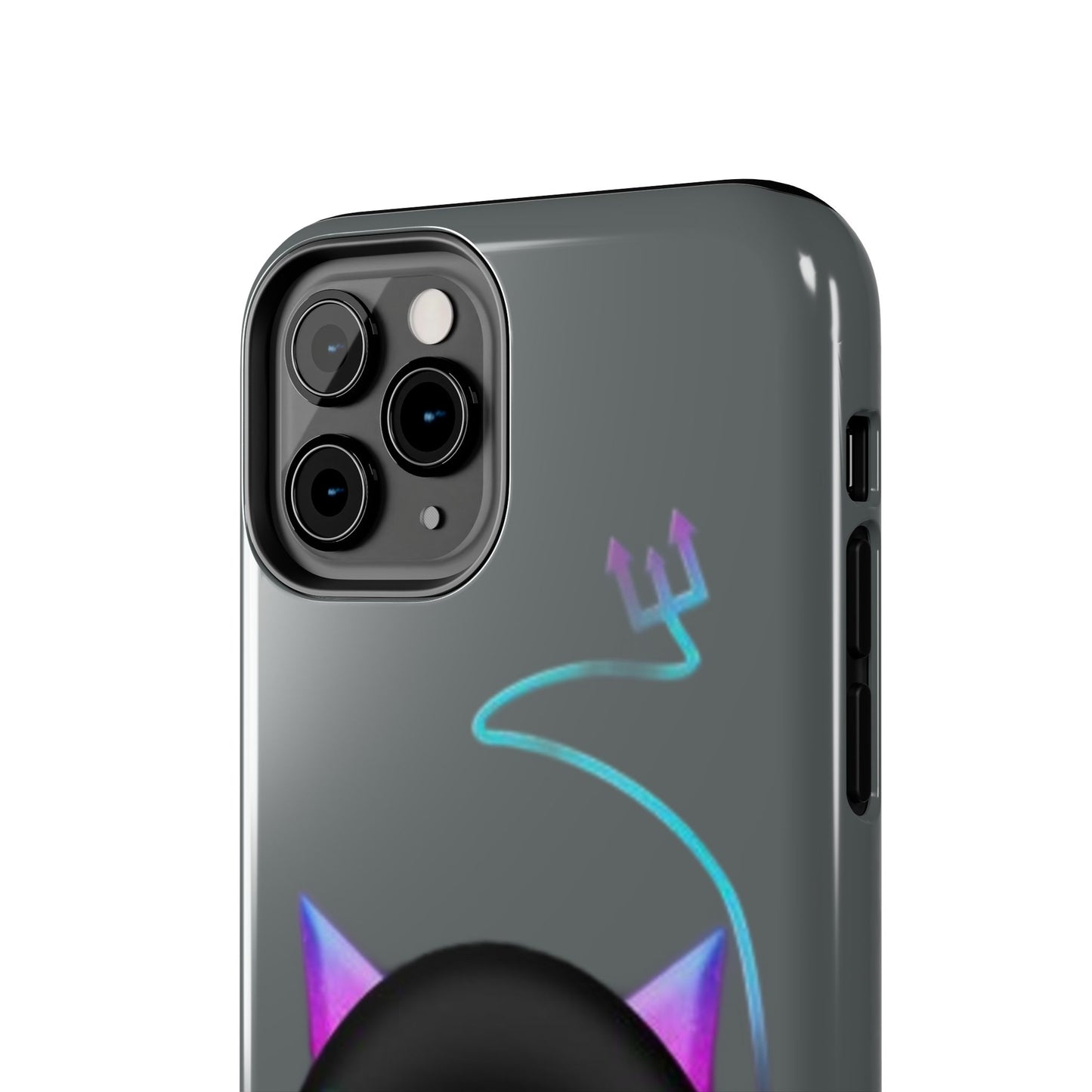 Demonic Cat Tough Phone Case - Cute & Edgy Phone Protection for Cat Lovers