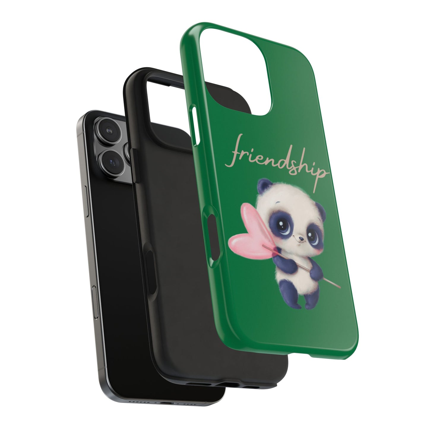 Phone case- Cute Panda Friendship Tough Phone Case - Durable Protection