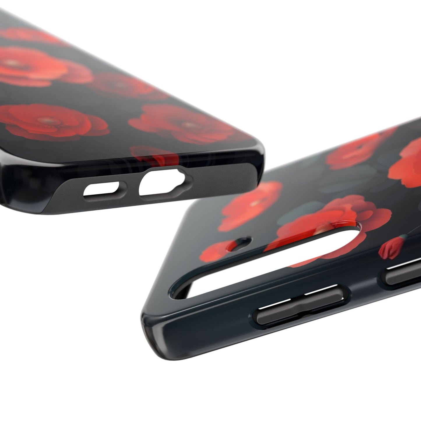 Vibrant Floral Tough Phone Case - Durable Protection with Gorgeous Red Poppies for iPhones & Androids πΊπ±
