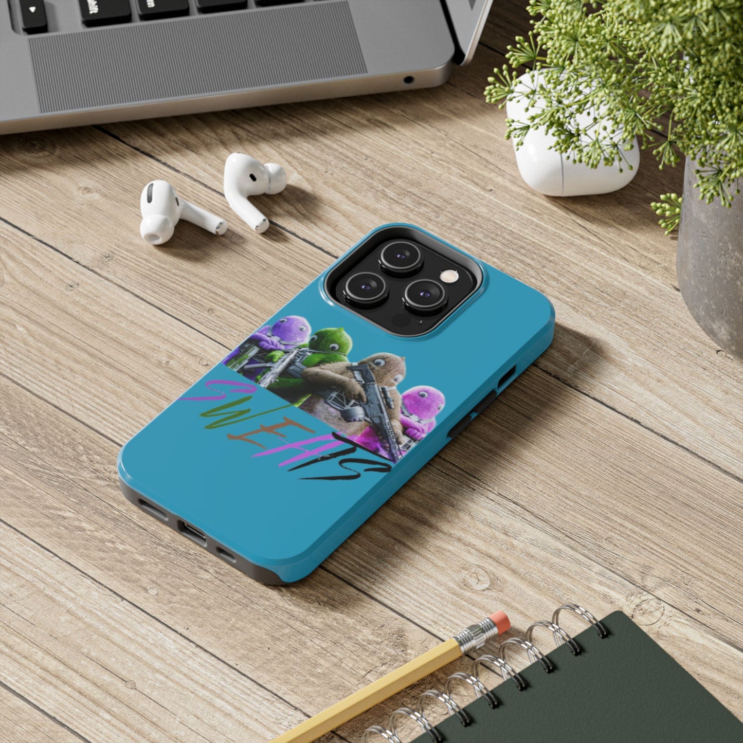 Cool Cartoon-Inspired Tough Phone Case - 'SWEATS'