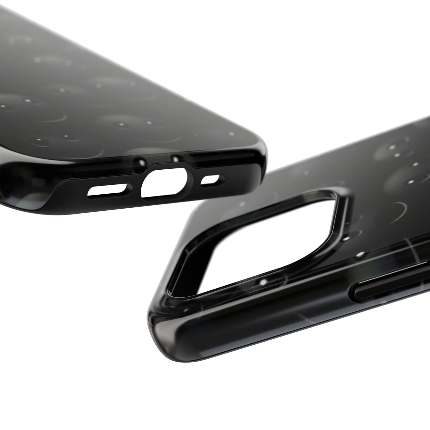 😊 Cute Smiley Face Black Tough Phone Case – Fun & Durable Protection for iPhone & Android