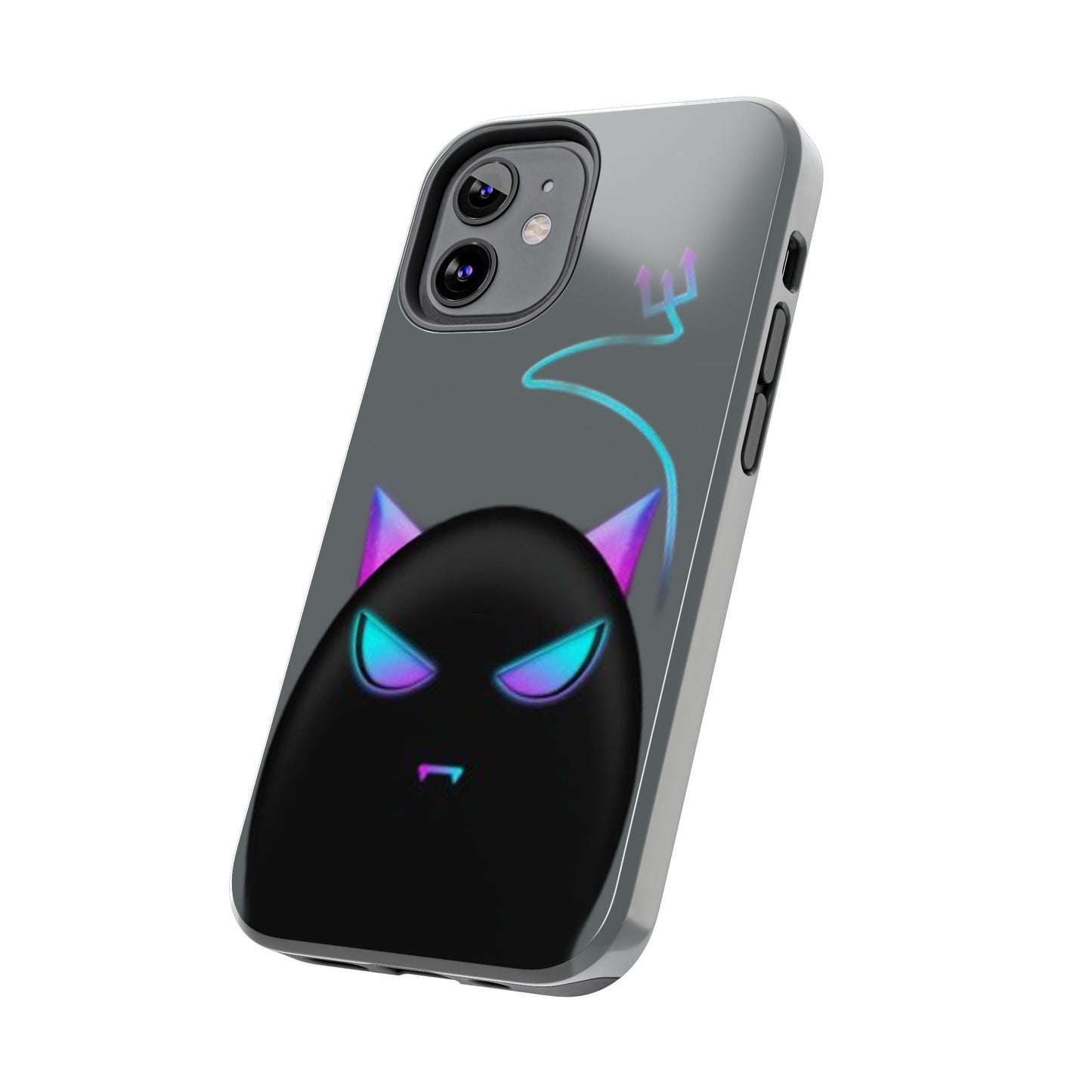 Demonic Cat Tough Phone Case - Cute & Edgy Phone Protection for Cat Lovers