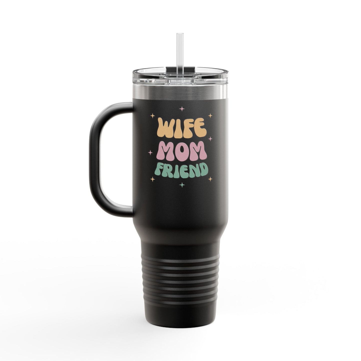 💖 40oz Insulated Travel Mug – Stylish Drinkware with Straw for Wives, Moms & Friends ✨