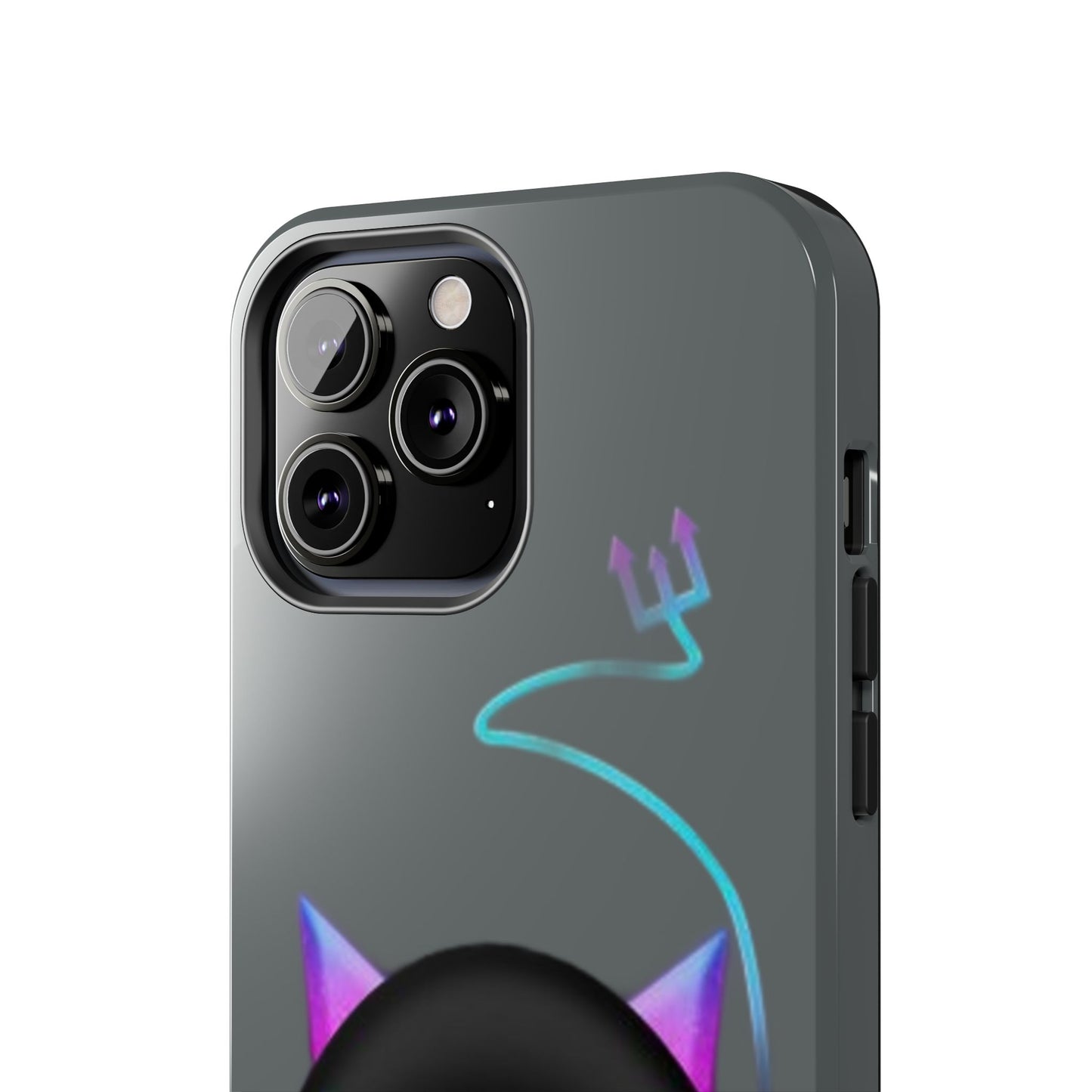 Demonic Cat Tough Phone Case - Cute & Edgy Phone Protection for Cat Lovers