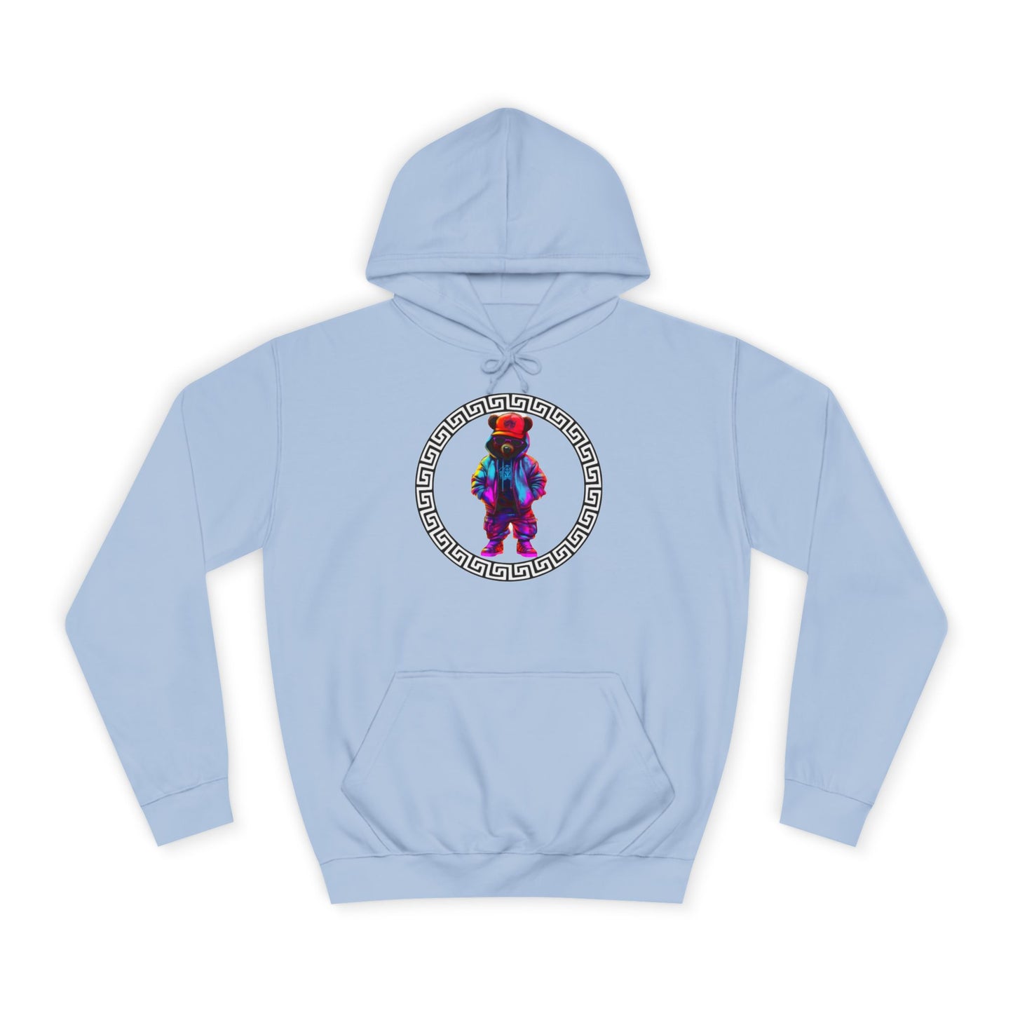 Cosmic Tie-Dye Bear Graphic Sweater – Vibrant Streetwear Pullover