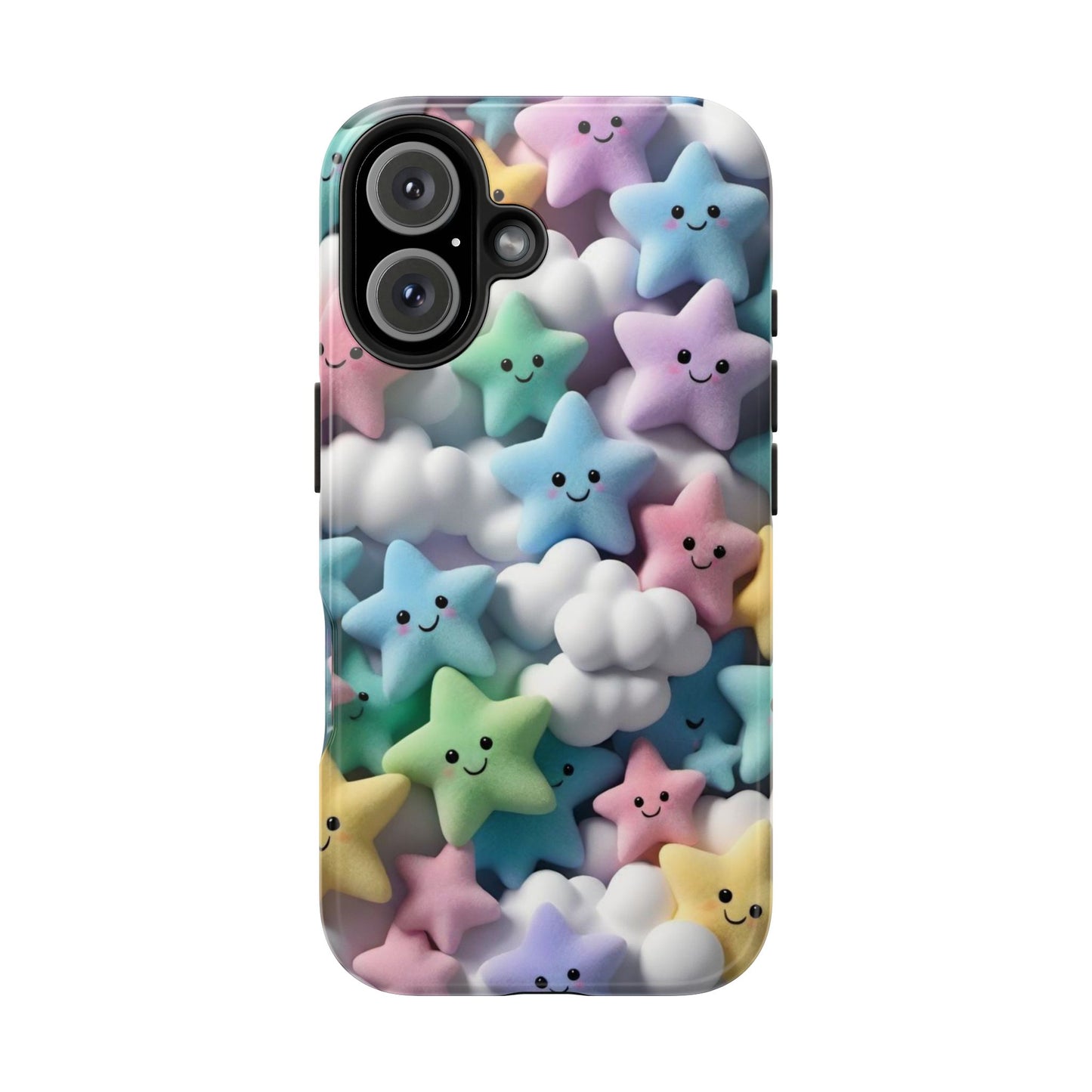 "Kawaii Starry Sky Phone Case – Tough & Durable Protection with Cute Cloud Design for iPhone & Android"