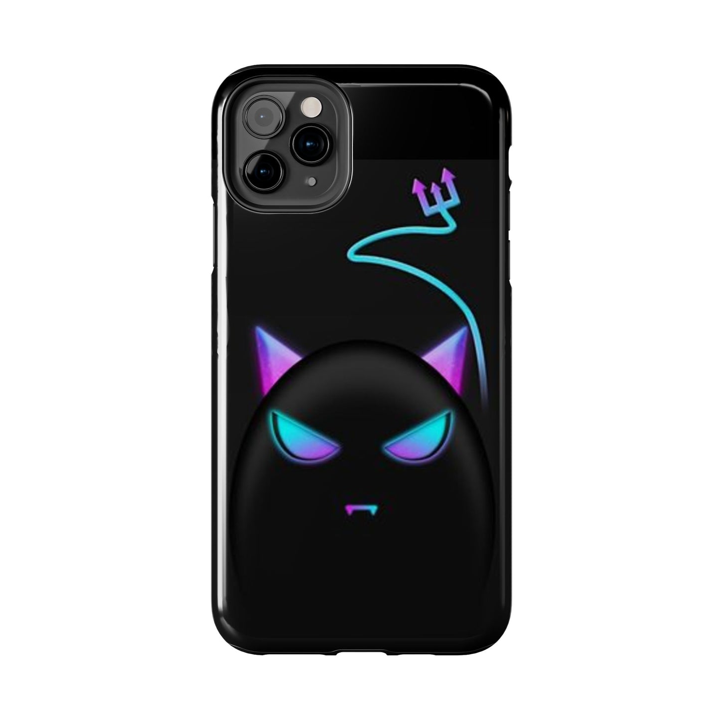Demonic Cat Tough Phone Case - Cute & Edgy Phone Protection for Cat Lovers