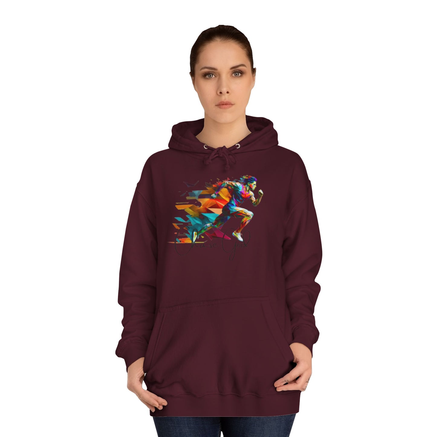 Angel White Faith Hoodie for Men – "Chase God, Inspire & Elevate" Spiritual Motivation Wear