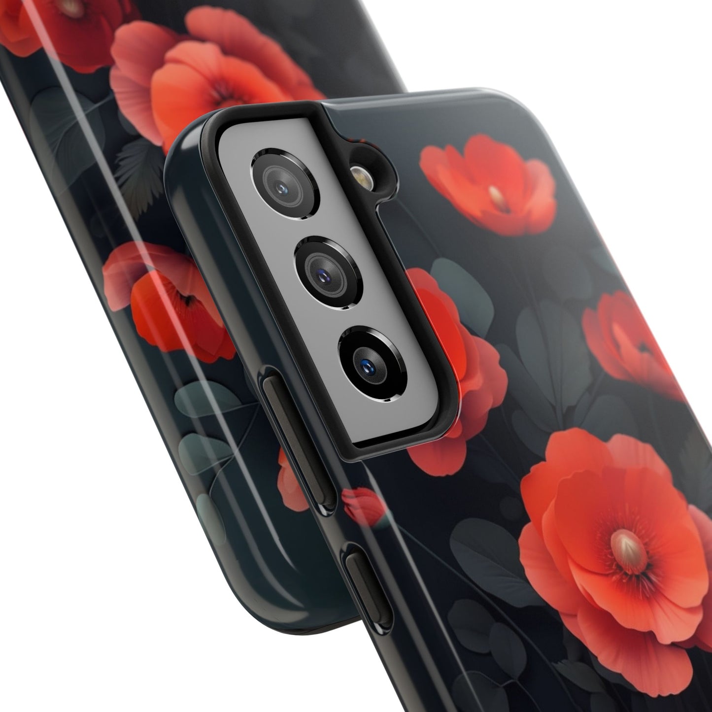 Vibrant Floral Tough Phone Case - Durable Protection with Gorgeous Red Poppies for iPhones & Androids πΊπ±