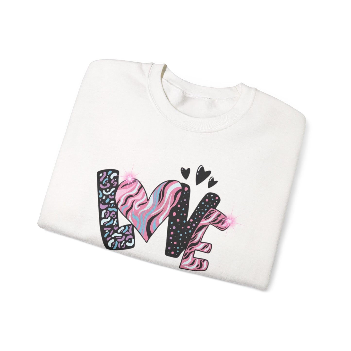 Rosy Glow Pink Sweatshirt for Women – Everyday Cozy Heart Design Pullover