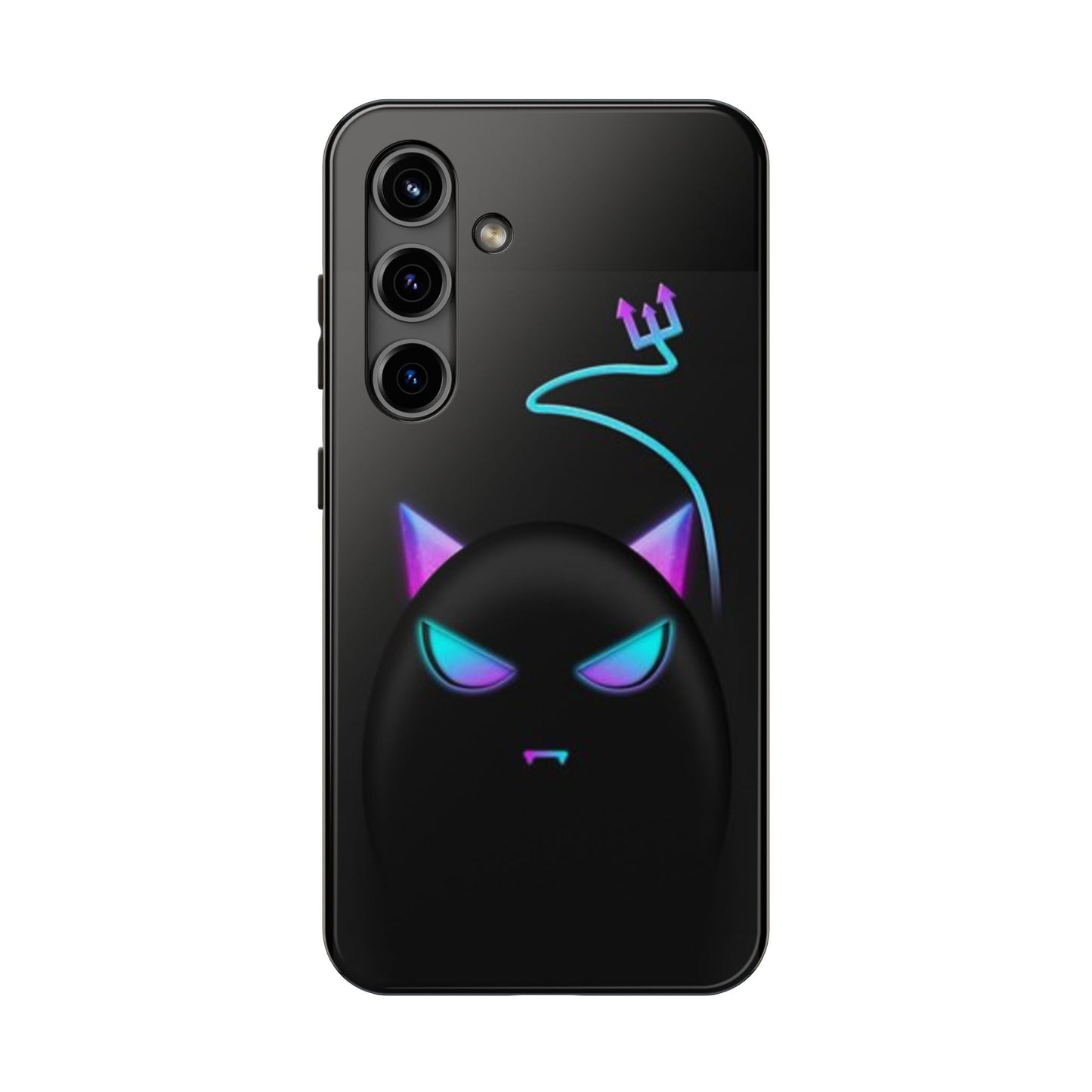 Demonic Cat Tough Phone Case - Cute & Edgy Phone Protection for Cat Lovers