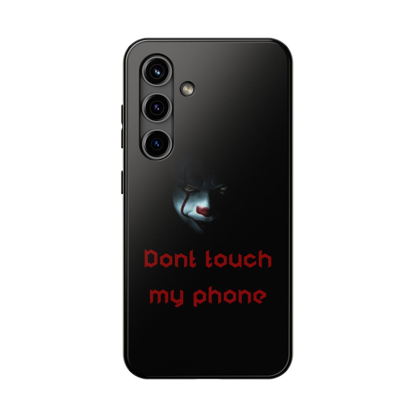 🤡 Creepy Clown Tough Phone Case – "Don’t Touch My Phone" Design for iPhone & Android