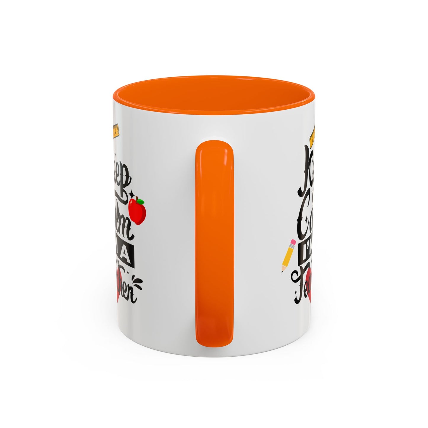 ☕ Teacher’s Keep Calm Coffee Mug – Fun & Motivational Gift for Teacher Appreciation Day 🍎✨