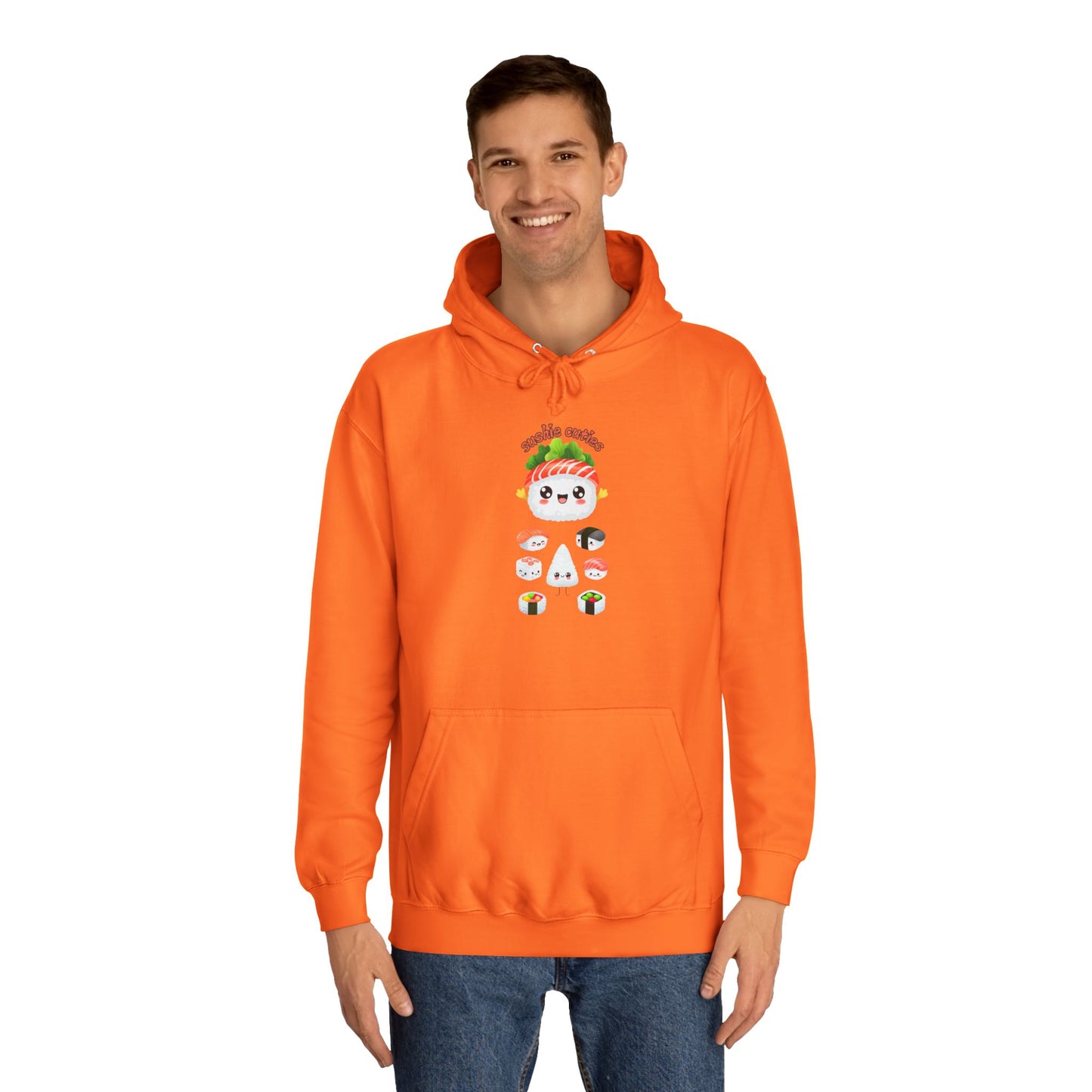 π£ Cute Sushi Characters White Sweater β Cozy & Fun for Men & Women! π£